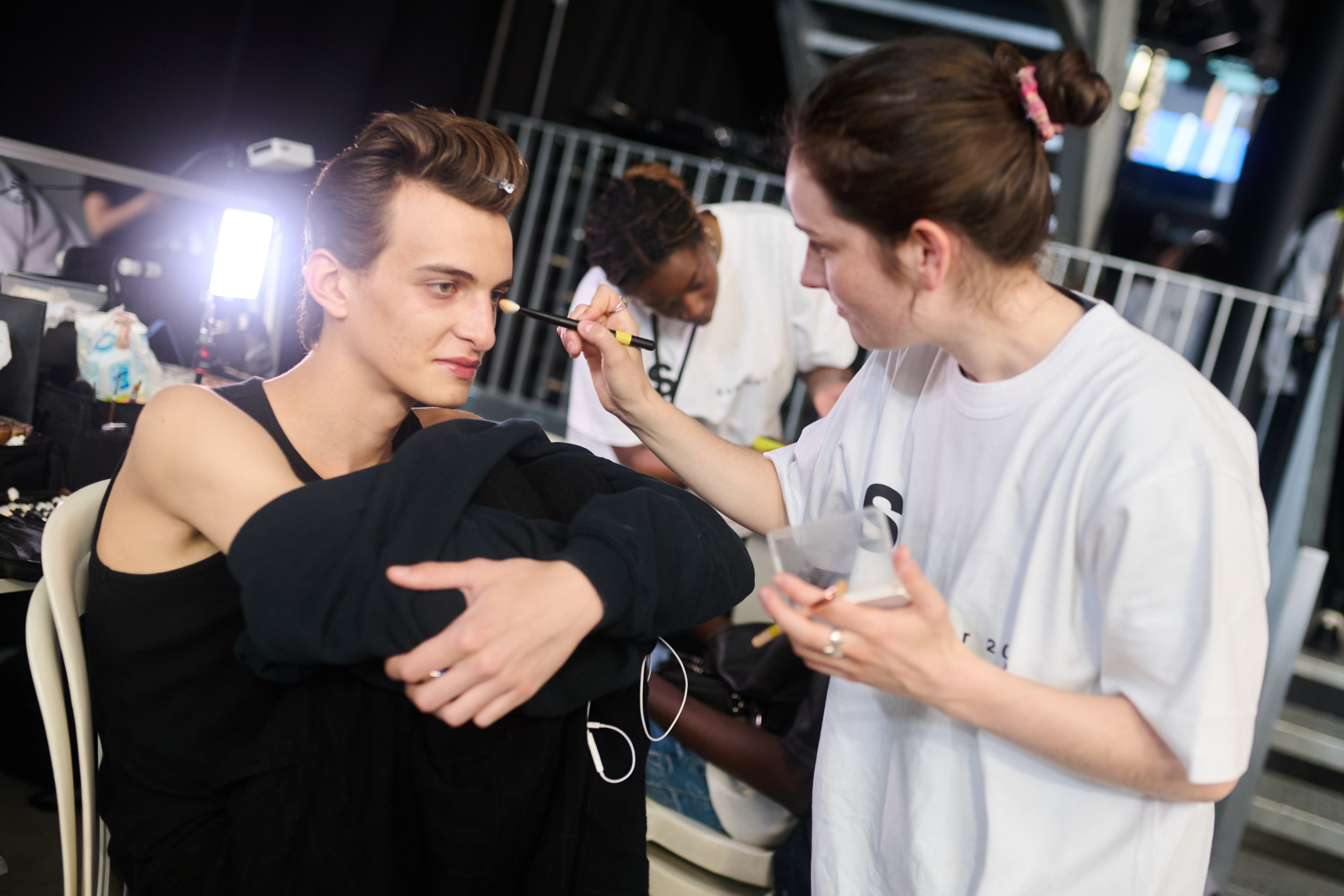 Sacai  Spring 2025 Men's Fashion Show Backstage