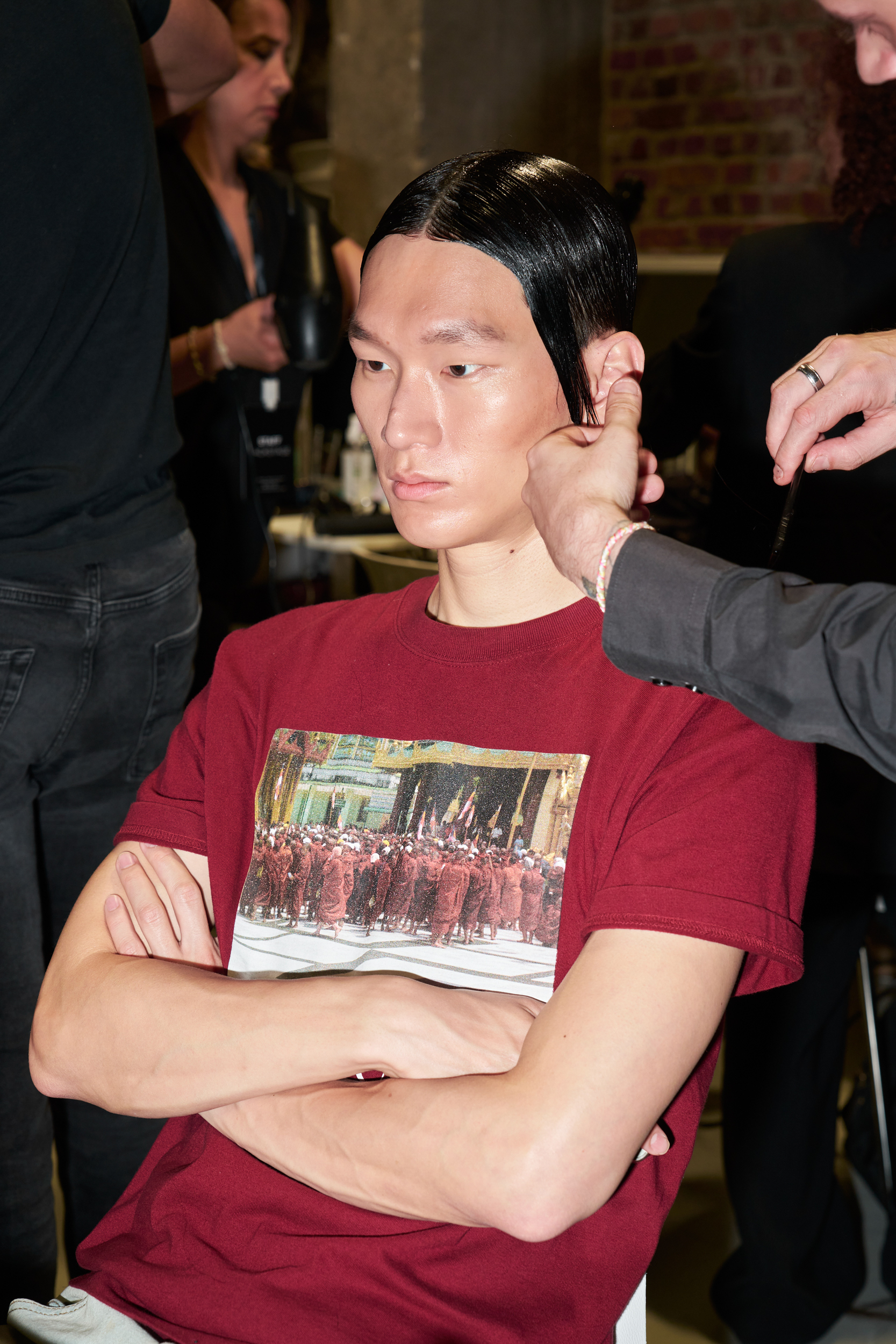 Sean Suen  Spring 2025 Men's Fashion Show Backstage