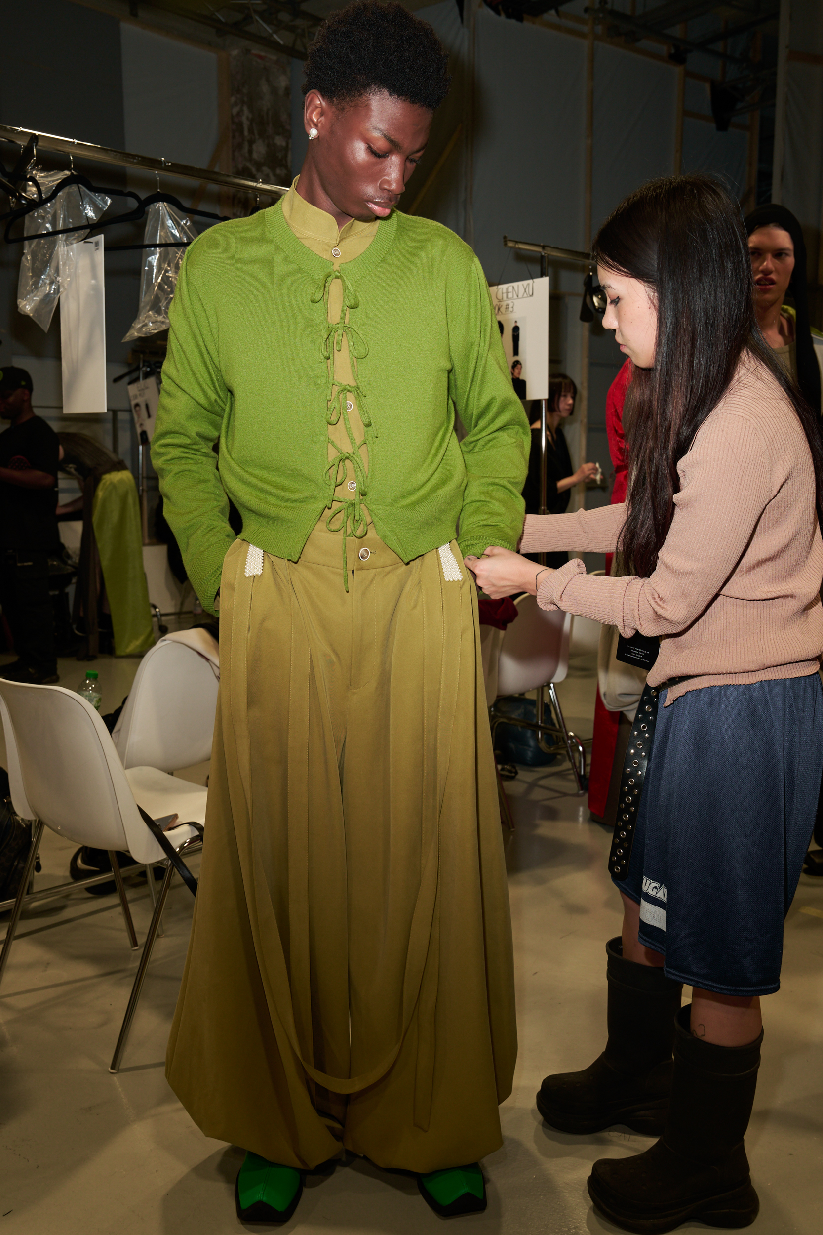 Sean Suen  Spring 2025 Men's Fashion Show Backstage