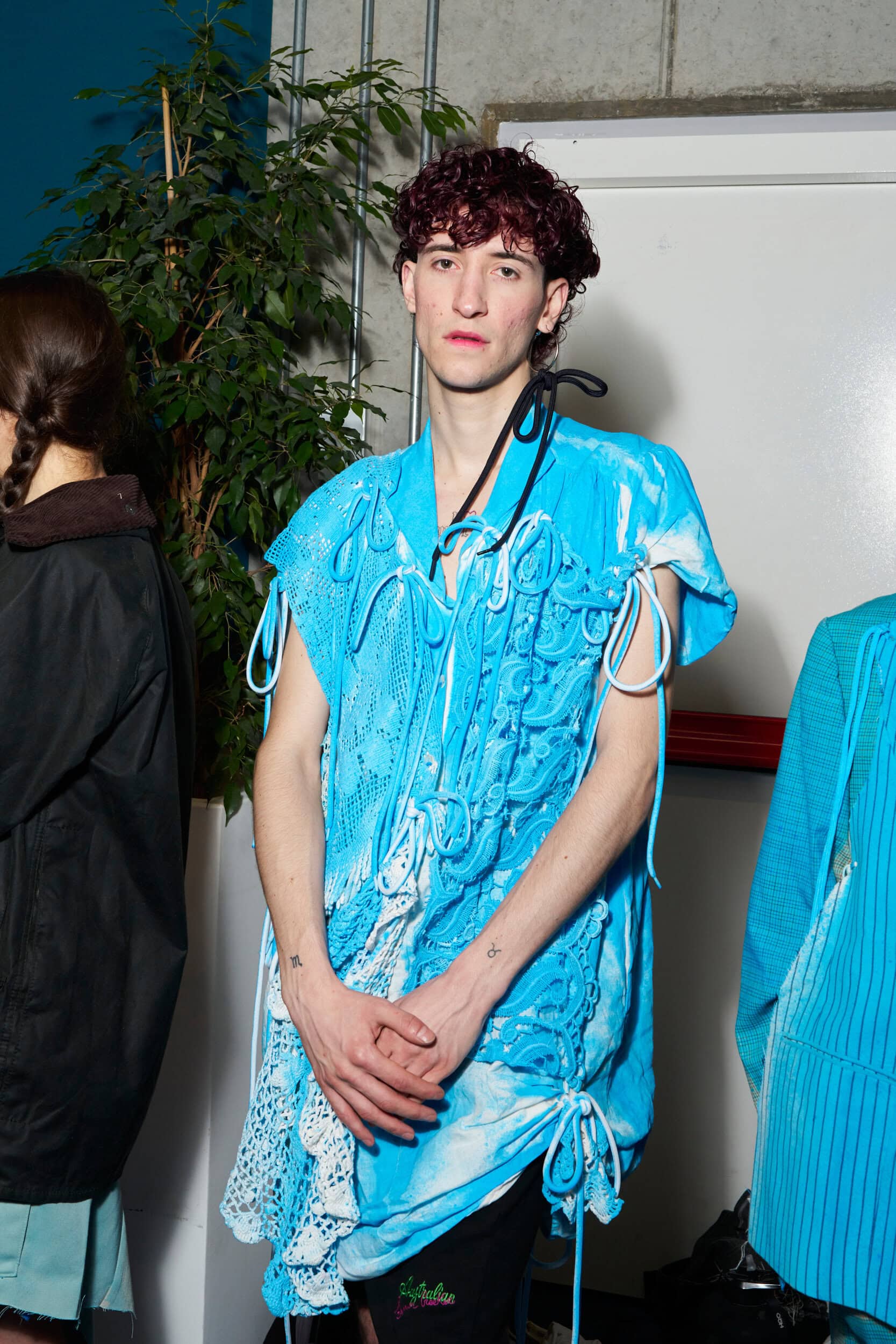 Simon Cracker  Spring 2025 Men's Fashion Show Backstage