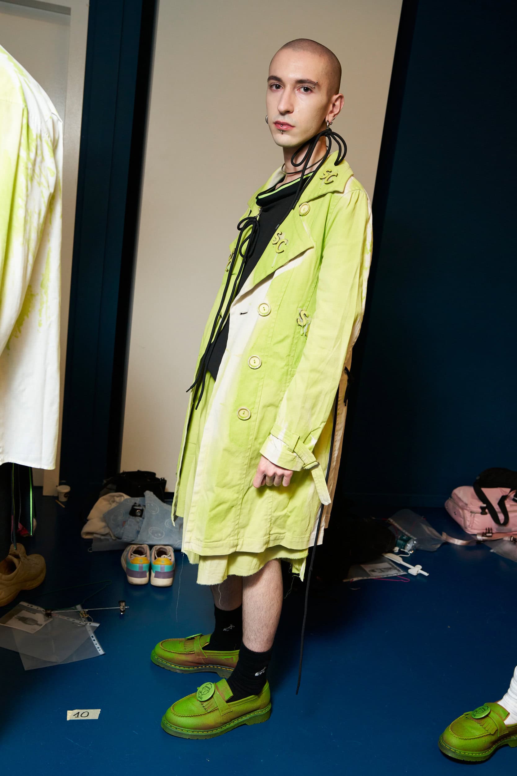 Simon Cracker  Spring 2025 Men's Fashion Show Backstage