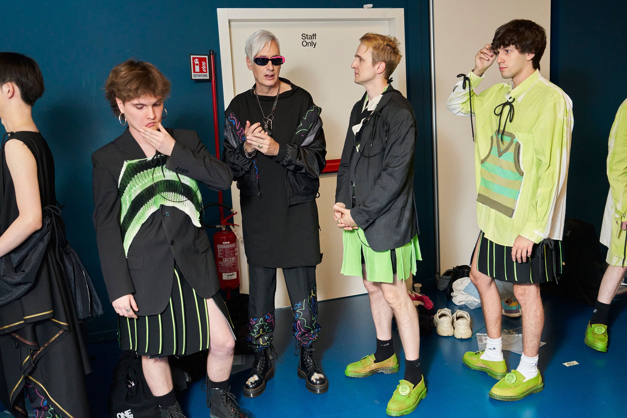 Simon Cracker  Spring 2025 Men's Fashion Show Backstage