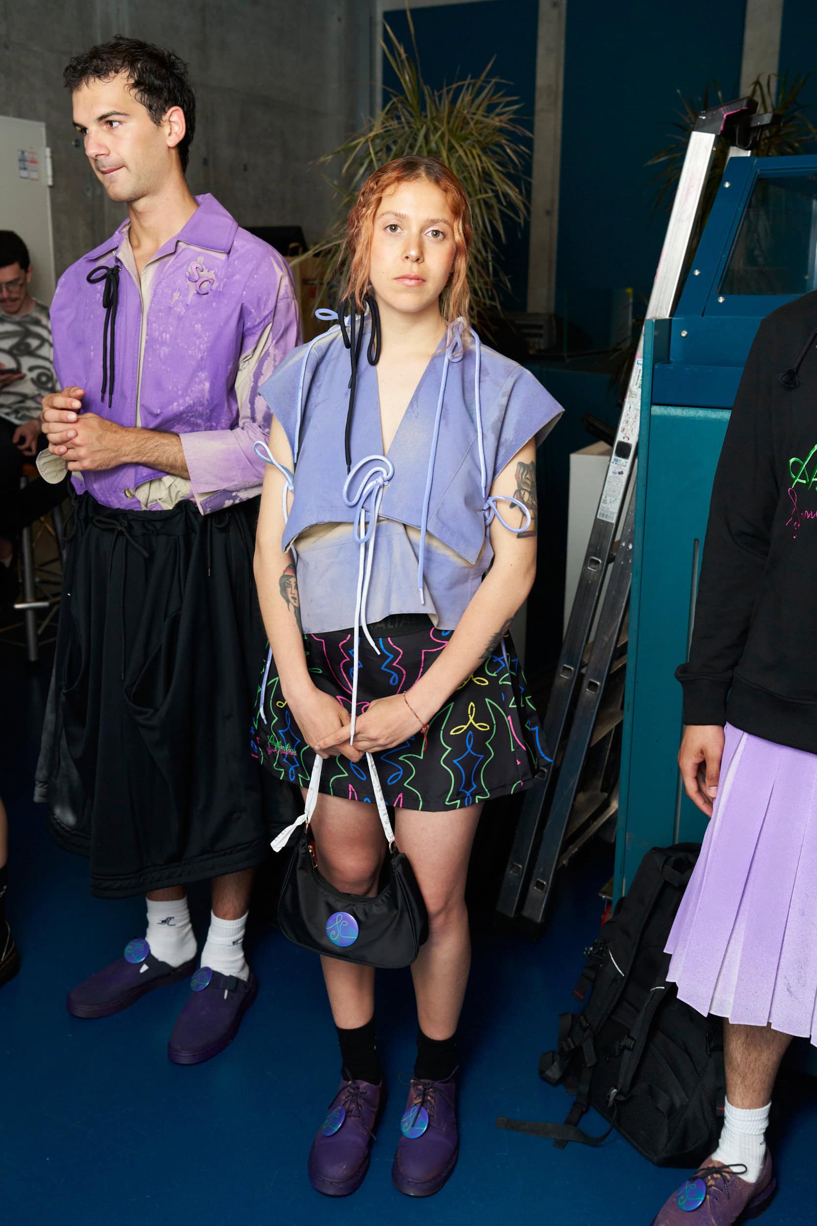 Simon Cracker  Spring 2025 Men's Fashion Show Backstage