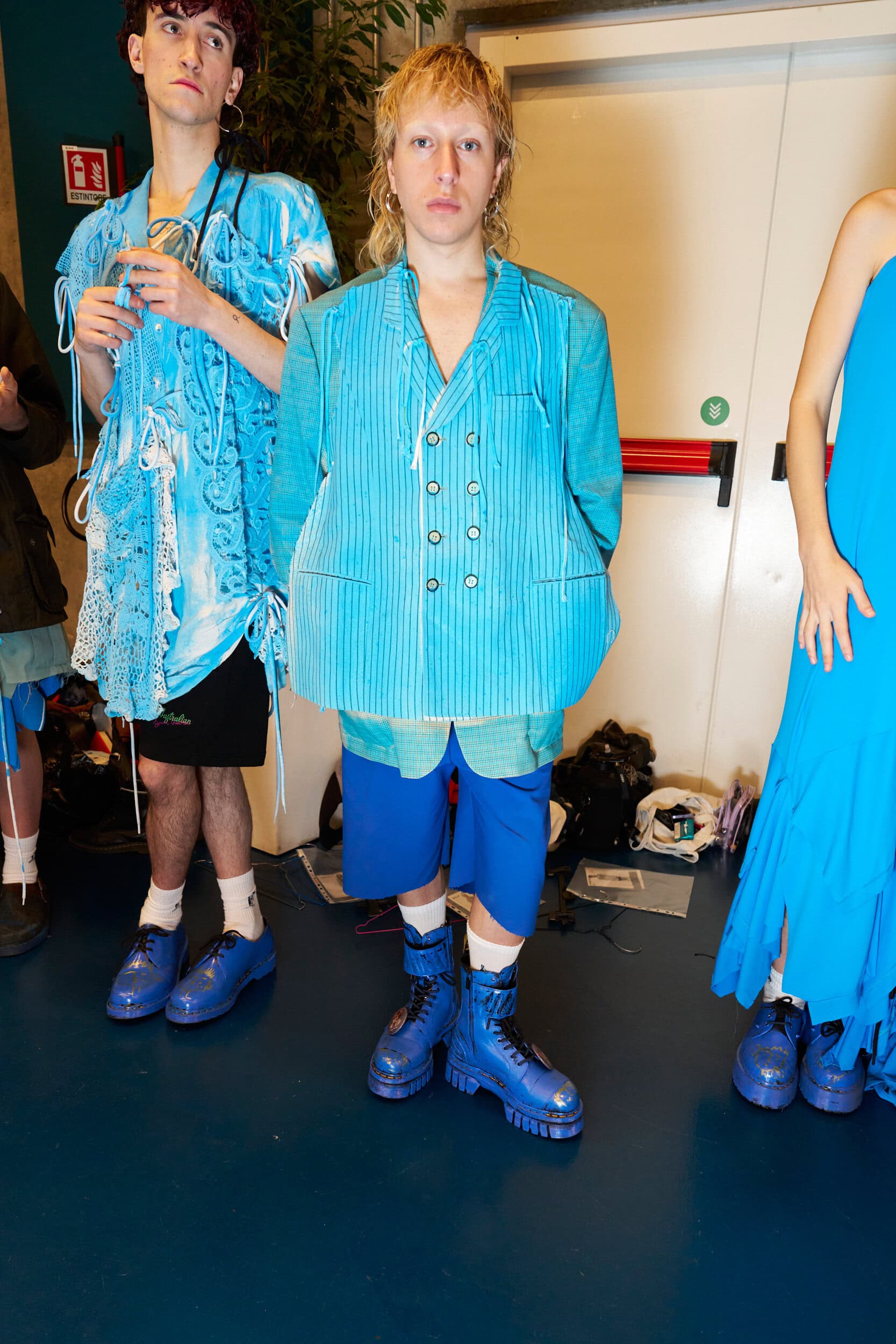 Simon Cracker  Spring 2025 Men's Fashion Show Backstage