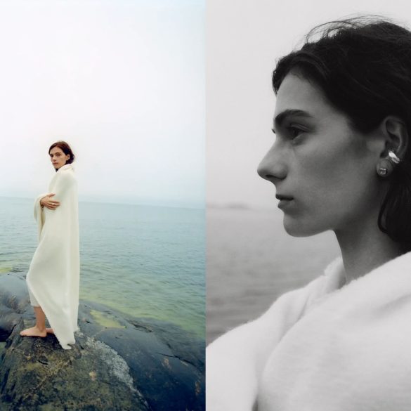 Simuero Jewelry Marea Collection 2024 ad campaign photos by photographer Ben Beagent with Model Josephine Guy