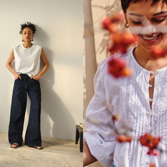 Levi's Back At It 2024 ad campaign photos by photographer Mel Bles with Kesewa Aboah & Zinnia Kumar