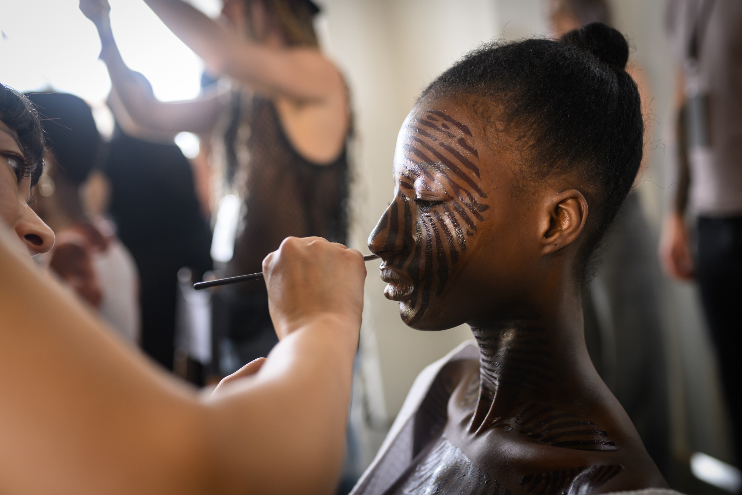 Area Spring 2025 Fashion Show Backstage