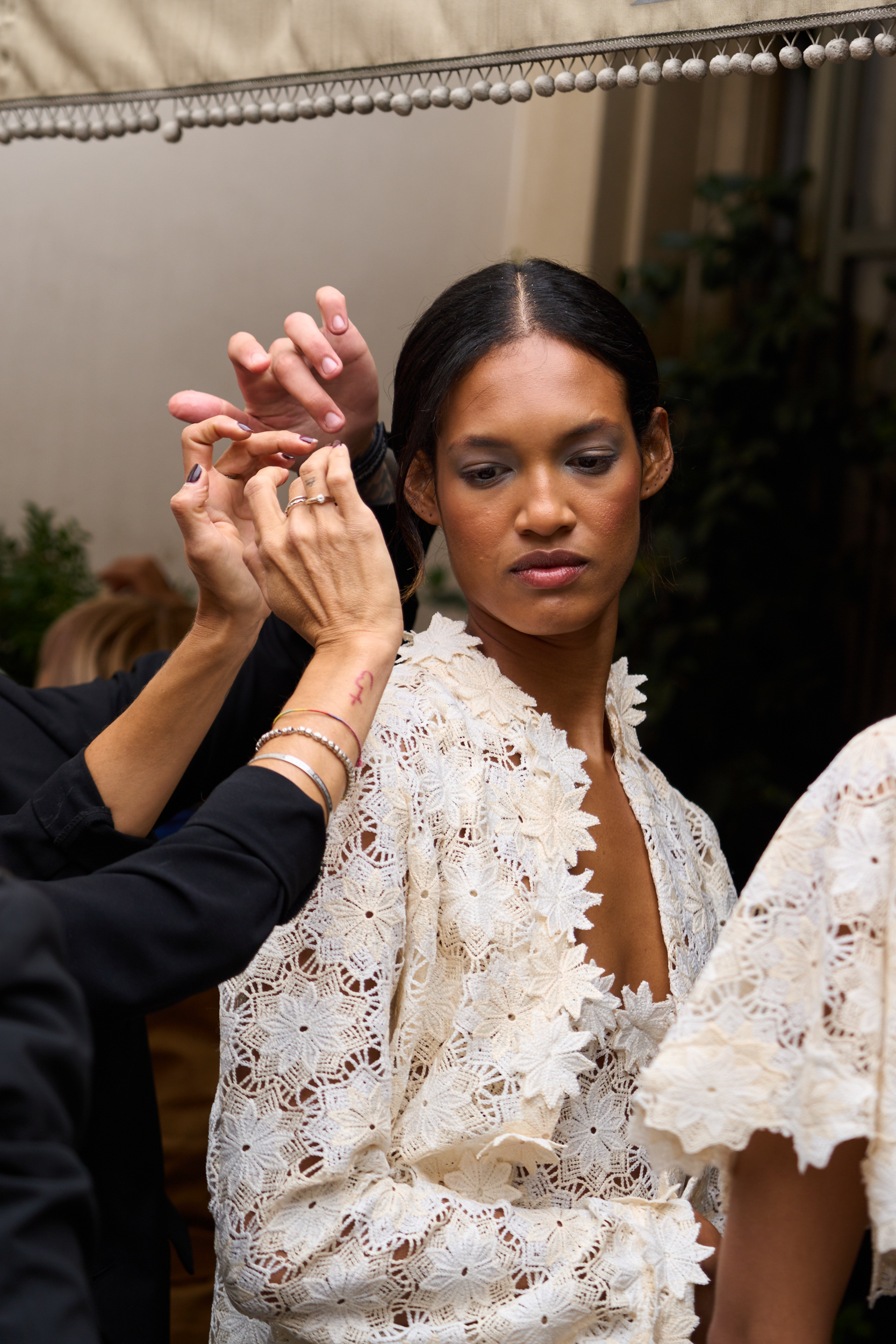 Luisa Beccaria Spring 2025 Fashion Show Backstage