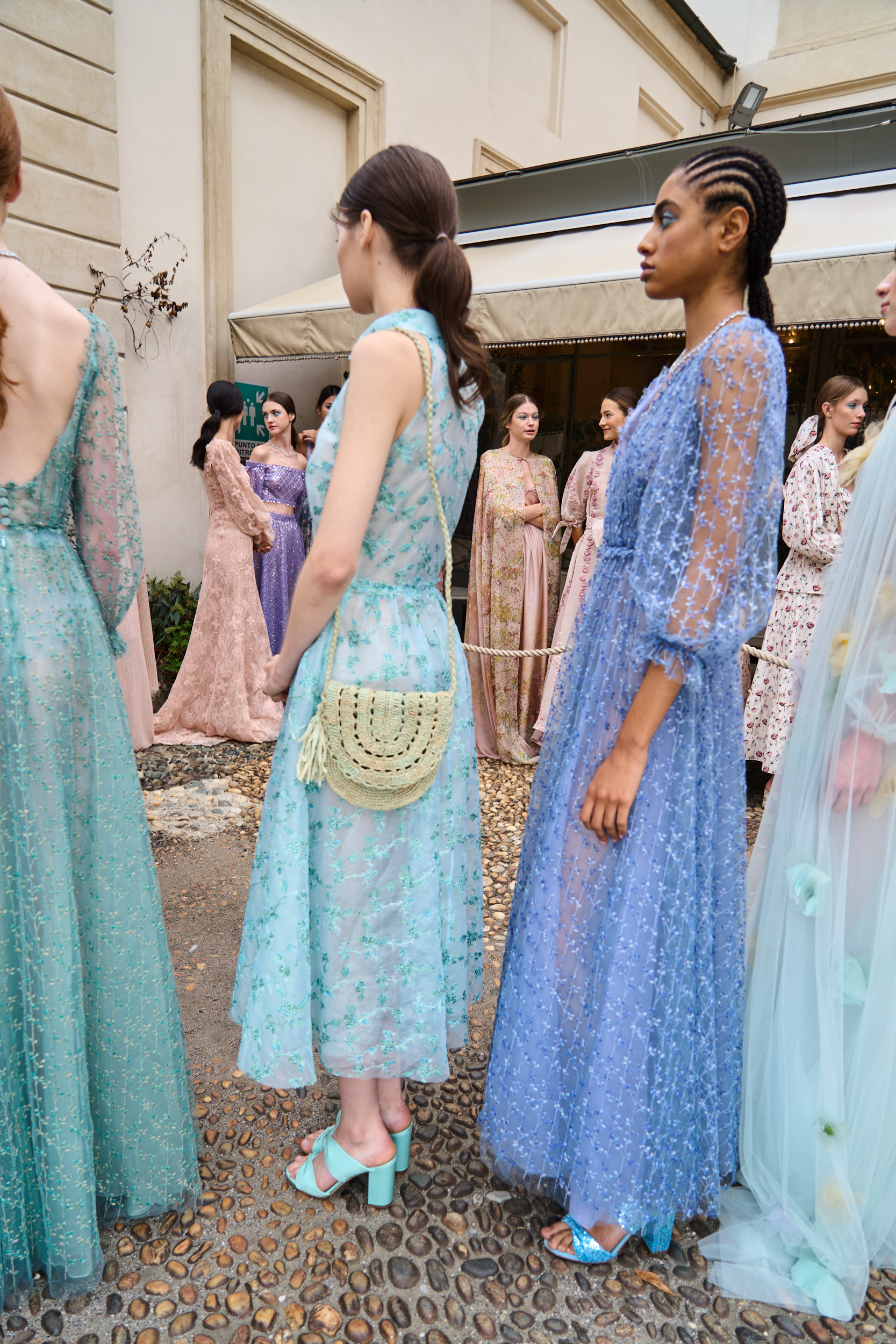 Luisa Beccaria Spring 2025 Fashion Show Backstage