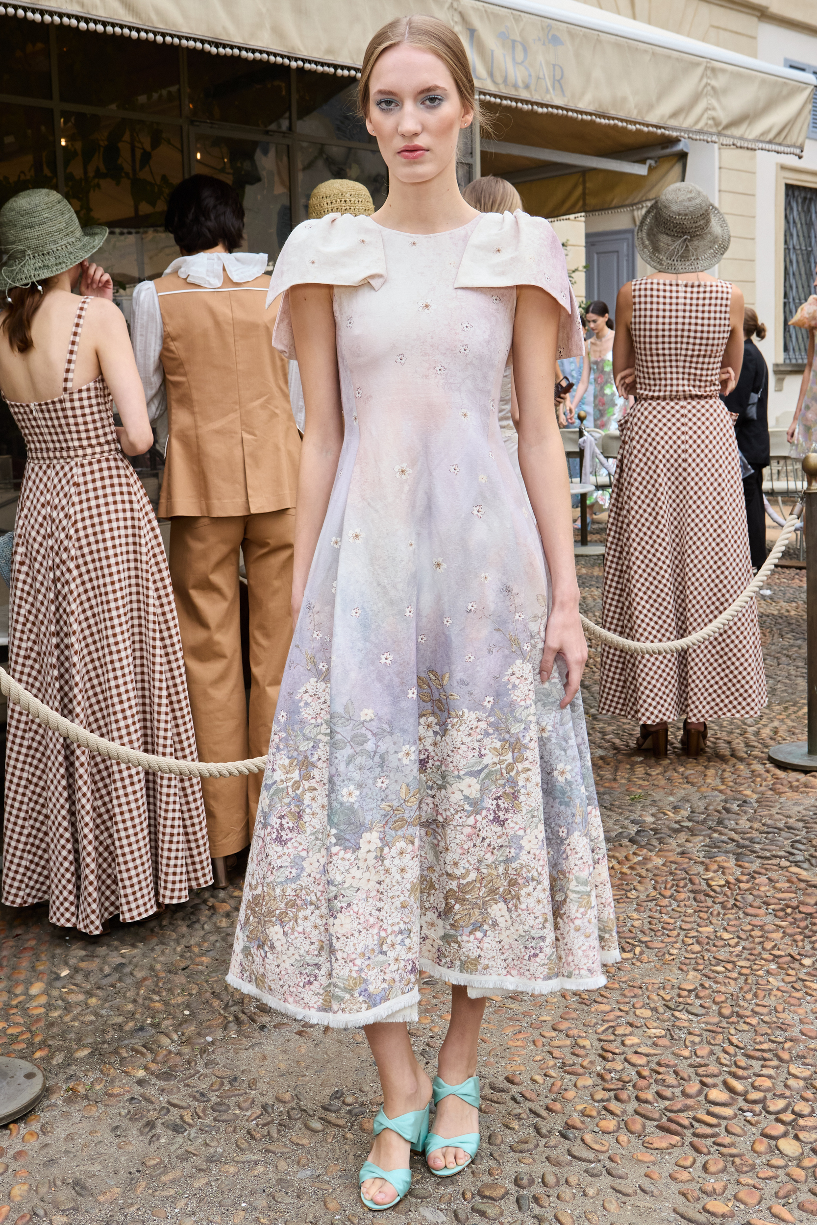 Luisa Beccaria Spring 2025 Fashion Show Backstage