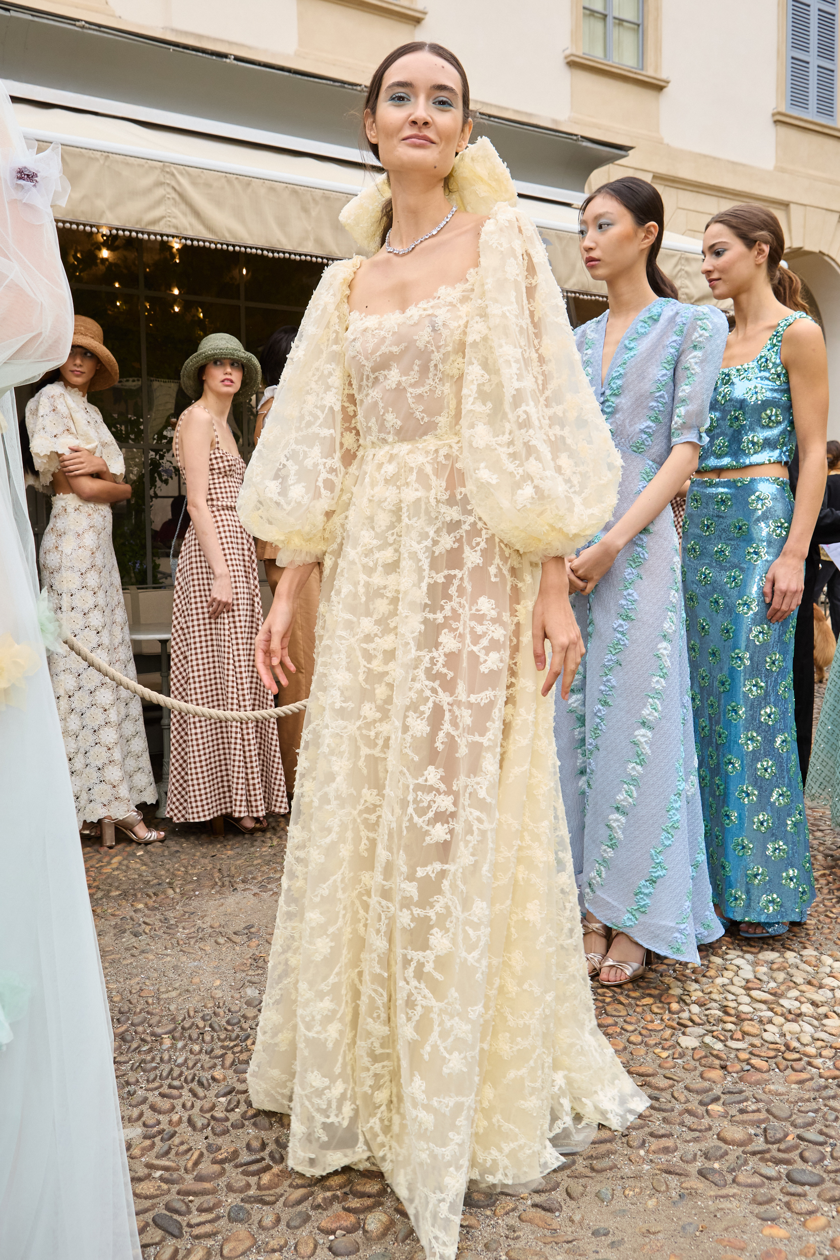 Luisa Beccaria Spring 2025 Fashion Show Backstage