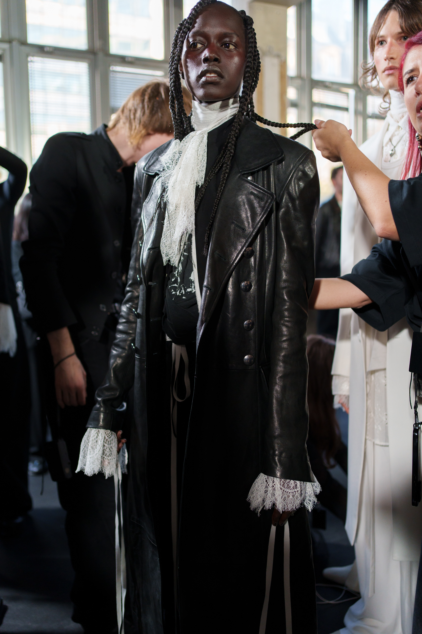 Ann Demeulemeester Spring 2025 Fashion Show Backstage