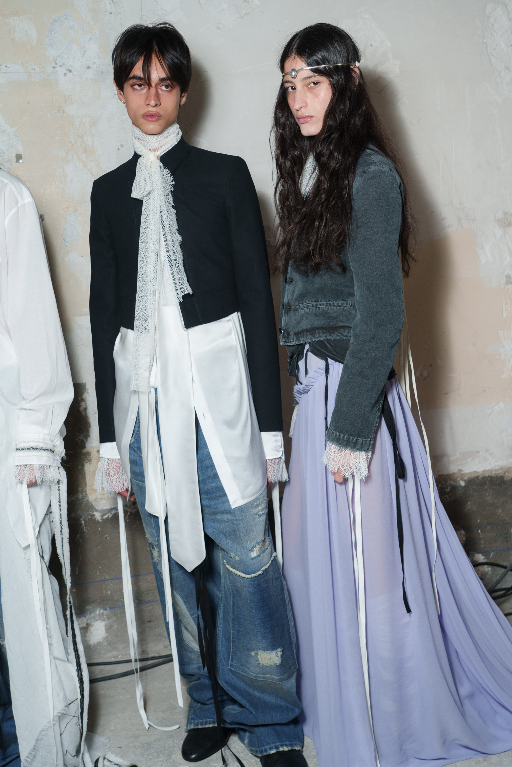 Ann Demeulemeester Spring 2025 Fashion Show Backstage