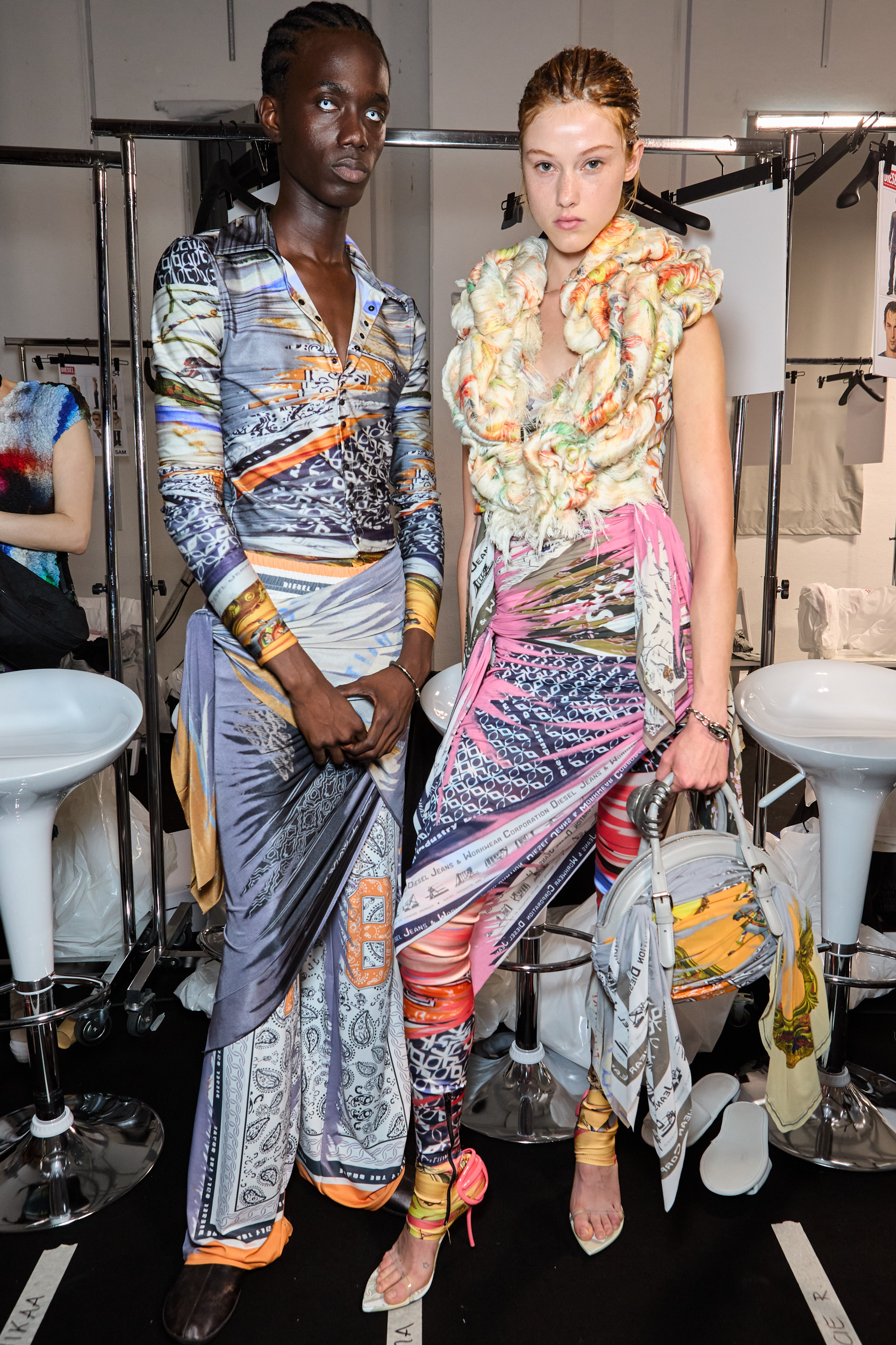 Diesel Spring 2025 Fashion Show Backstage