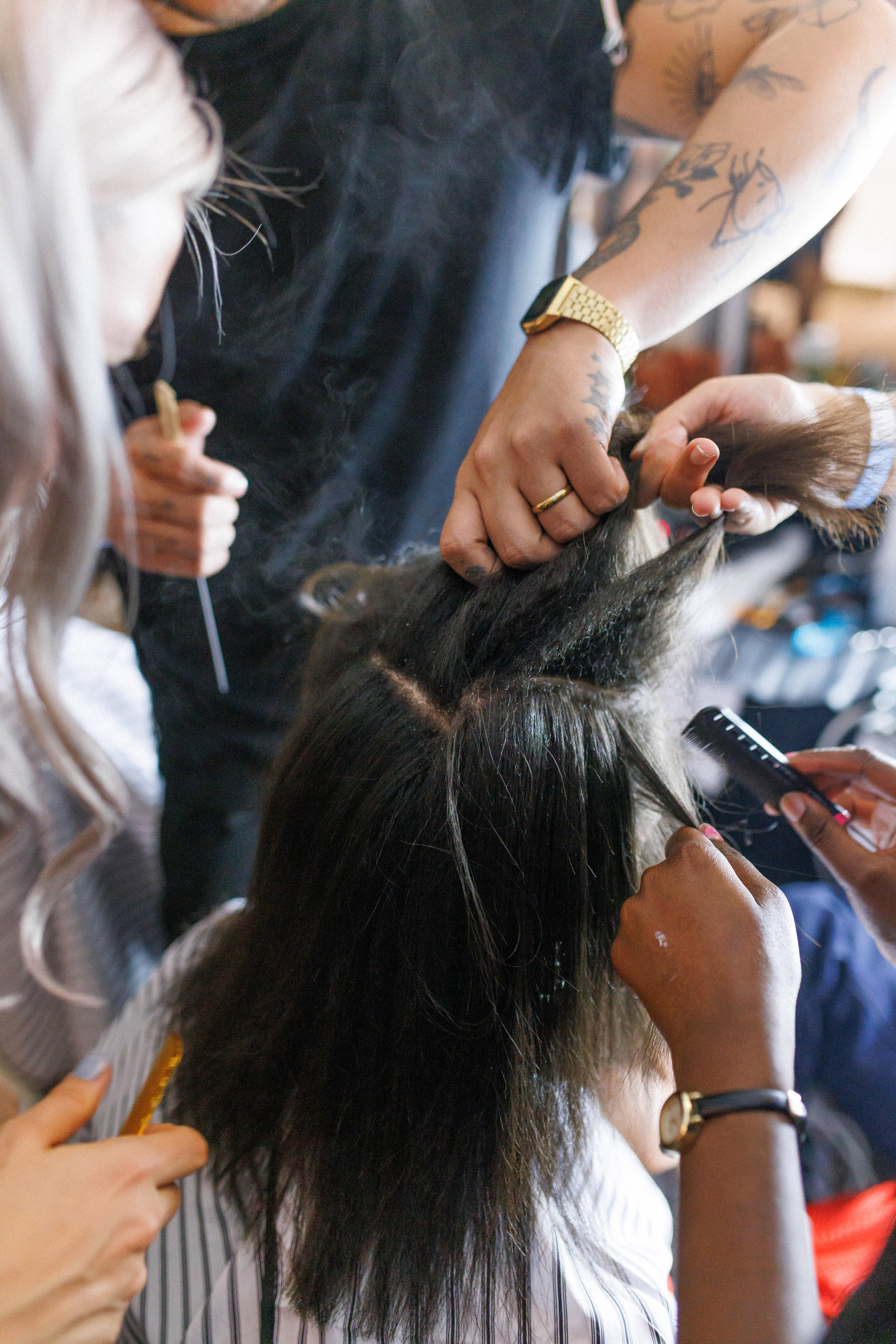 Nensi Dojaka Spring 2025 Fashion Show Backstage