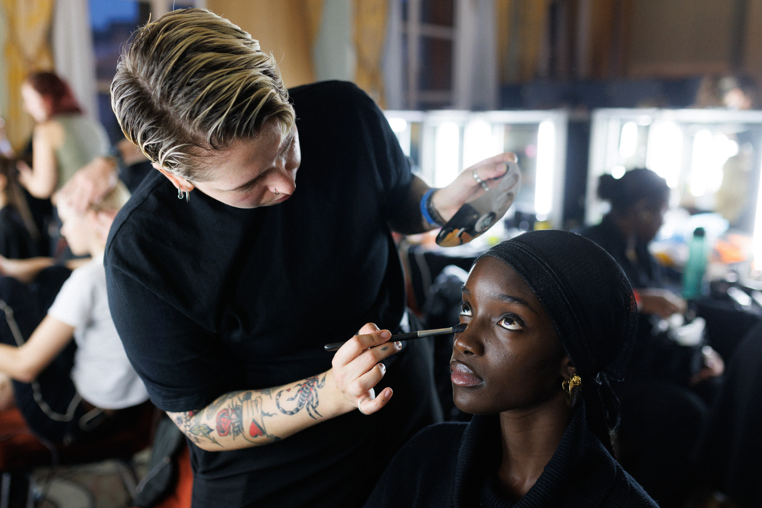 Nensi Dojaka Spring 2025 Fashion Show Backstage