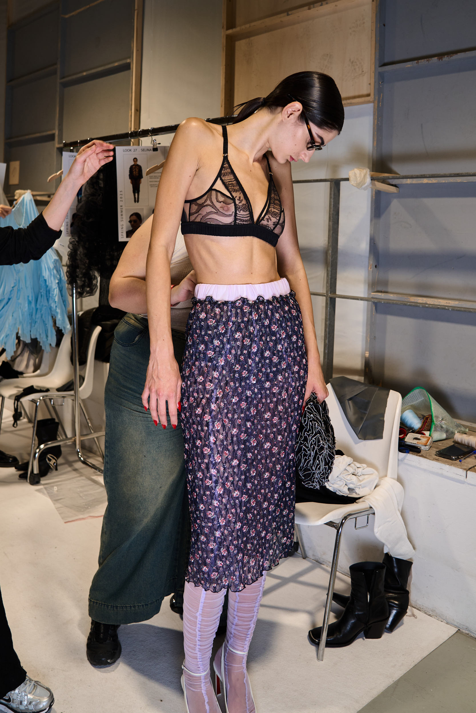 Ester Manas Spring 2025 Fashion Show Backstage