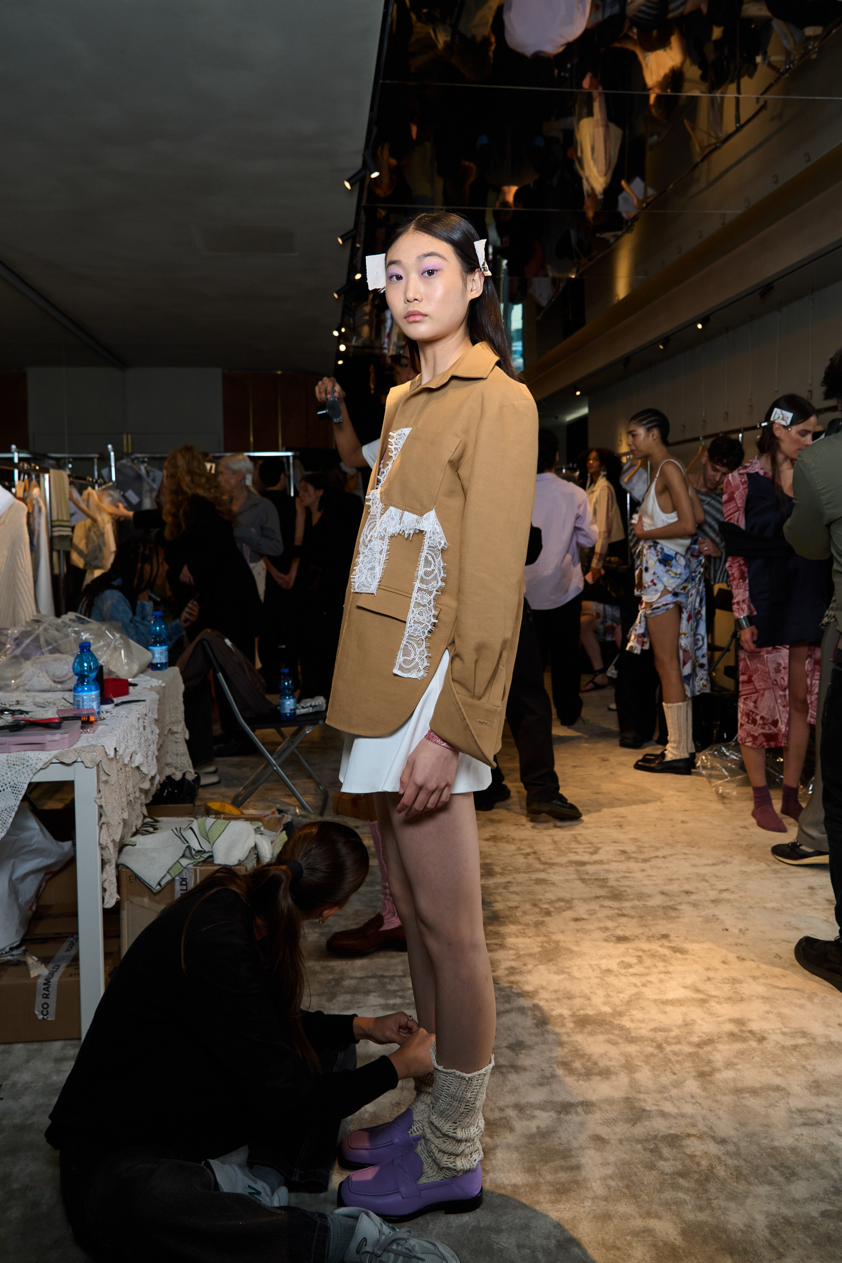 Marco Rambaldi Spring 2025 Fashion Show Backstage