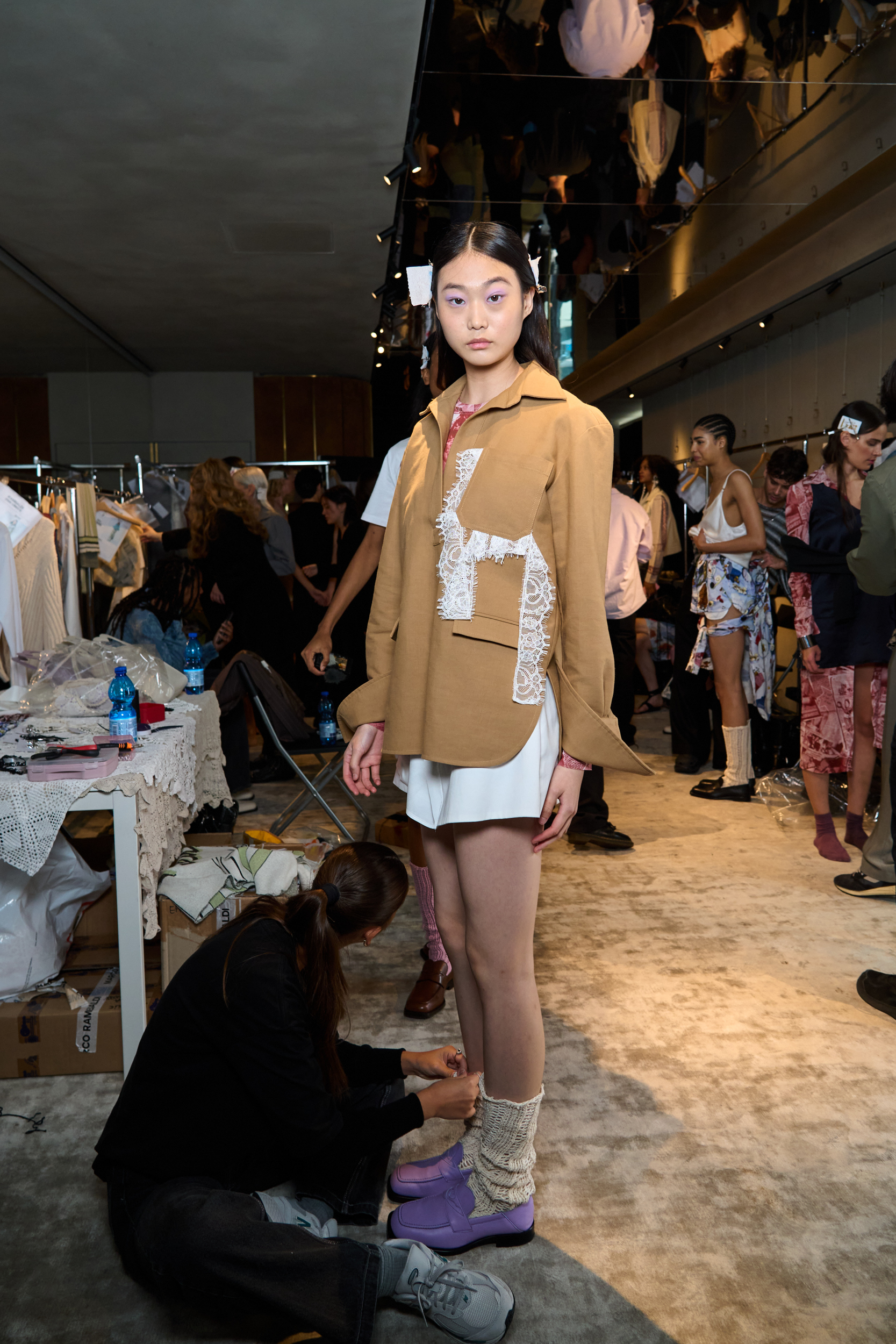 Marco Rambaldi Spring 2025 Fashion Show Backstage