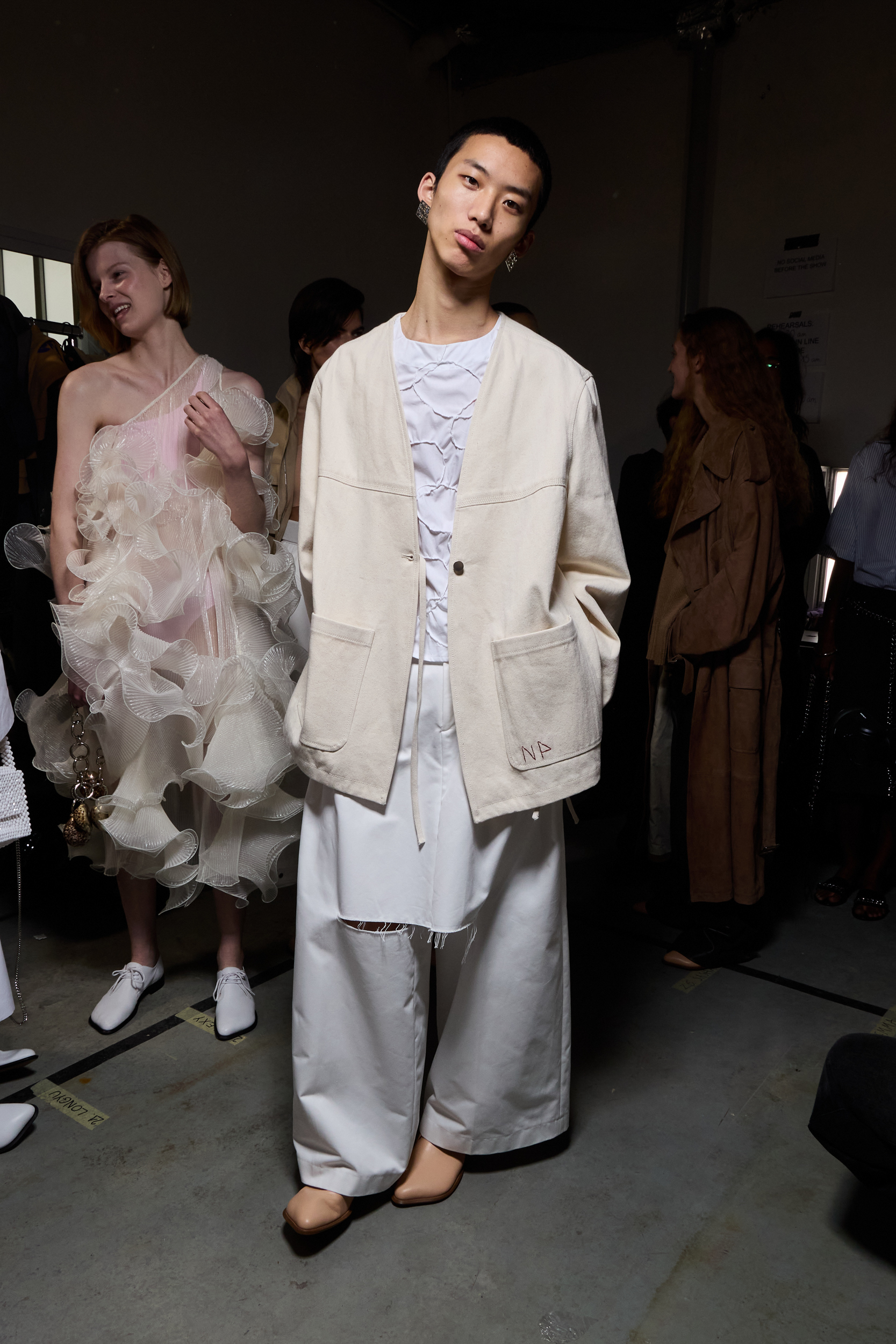 Niccolo Pasqualetti Spring 2025 Fashion Show Backstage