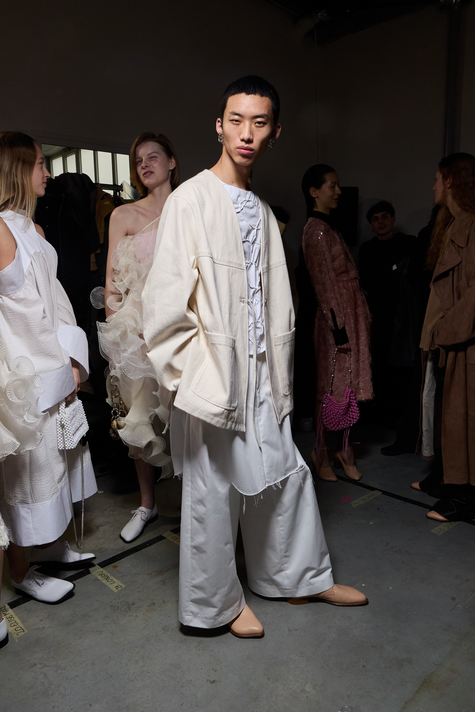 Niccolo Pasqualetti Spring 2025 Fashion Show Backstage