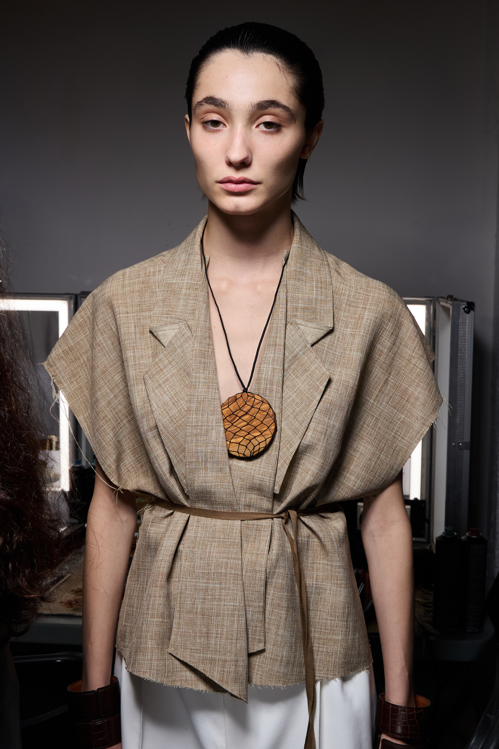 Niccolo Pasqualetti Spring 2025 Fashion Show Backstage