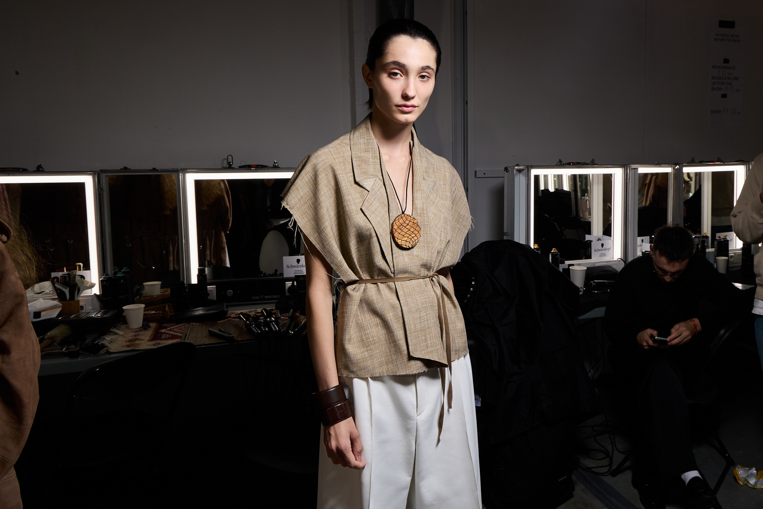 Niccolo Pasqualetti Spring 2025 Fashion Show Backstage