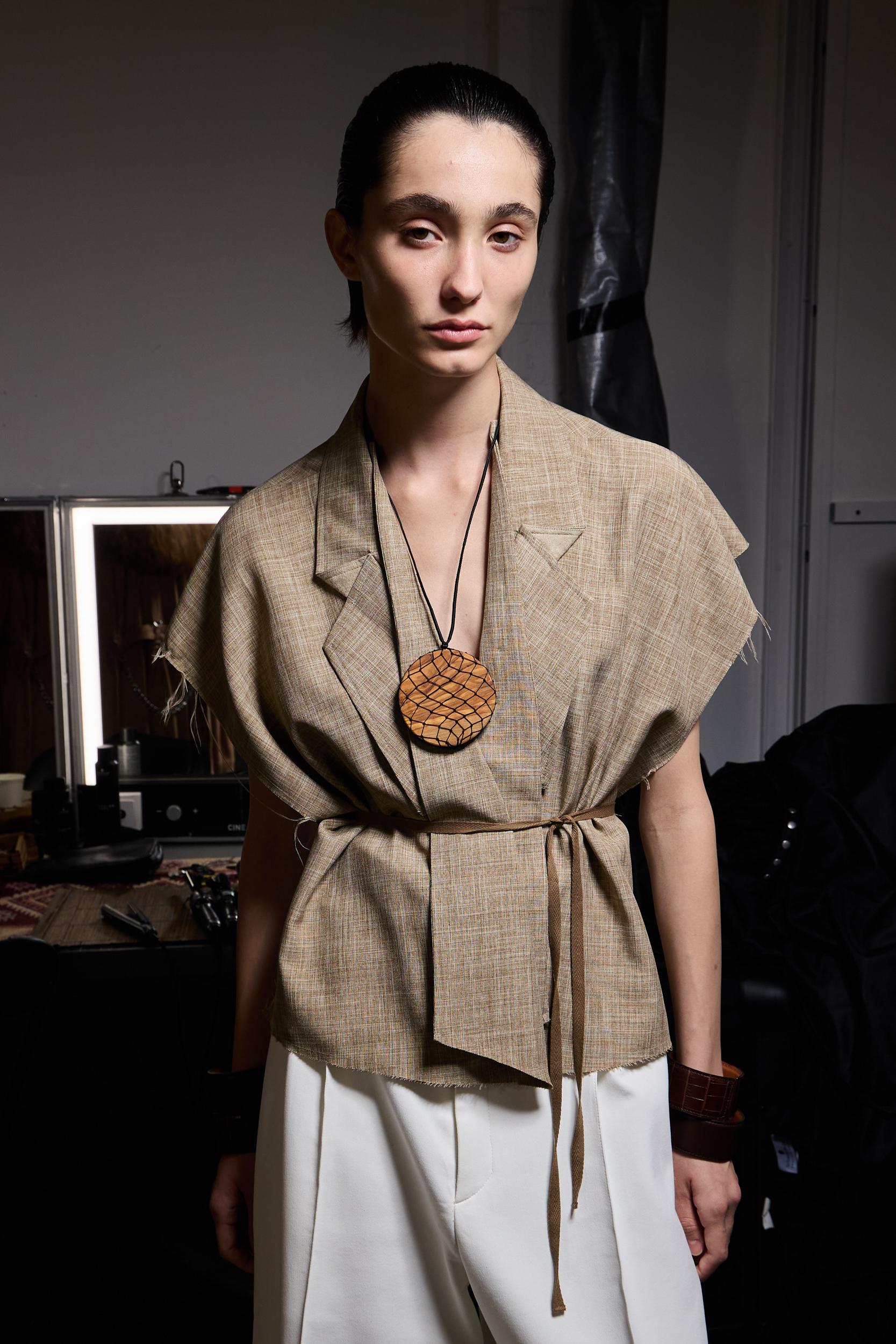 Niccolo Pasqualetti Spring 2025 Fashion Show Backstage