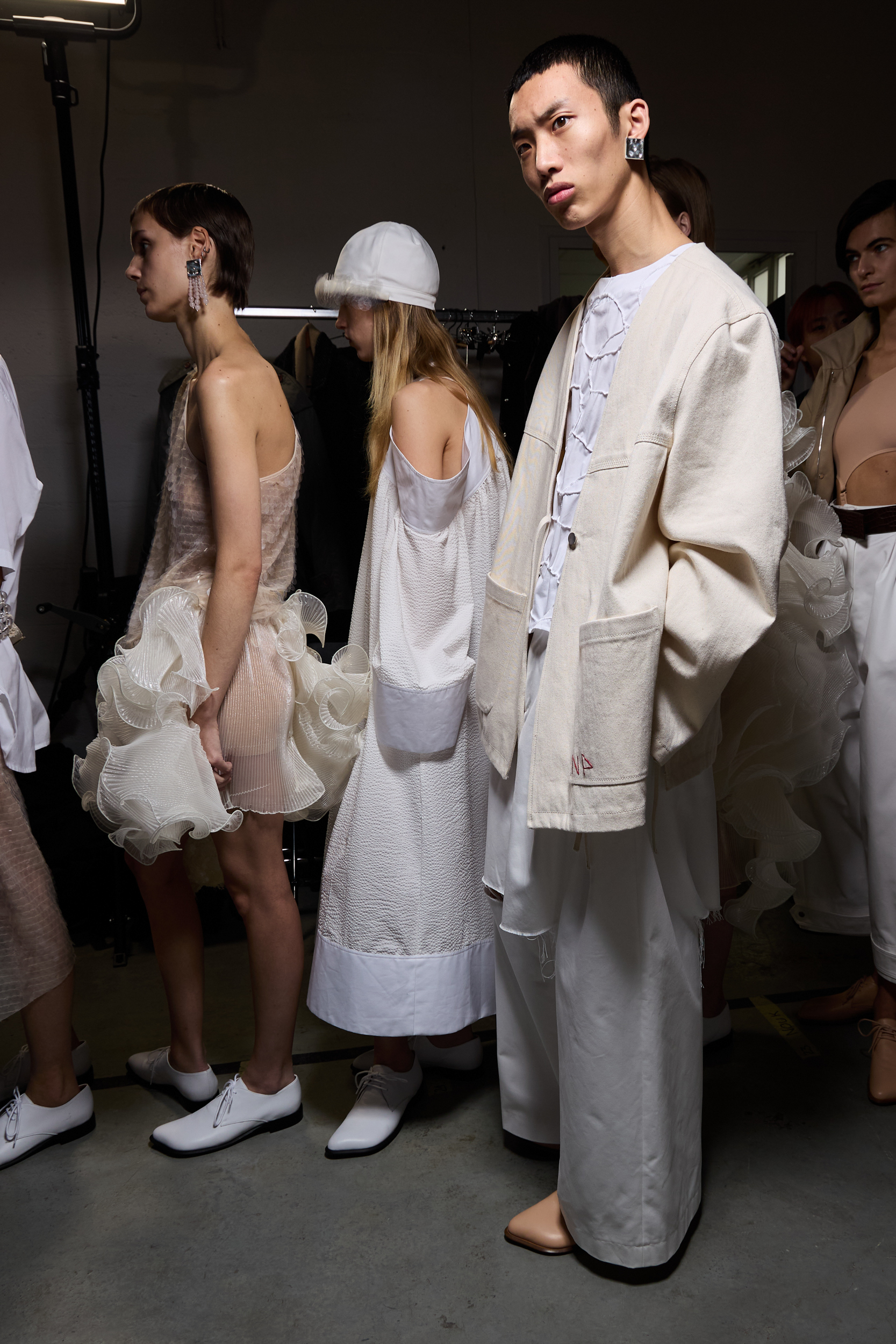 Niccolo Pasqualetti Spring 2025 Fashion Show Backstage