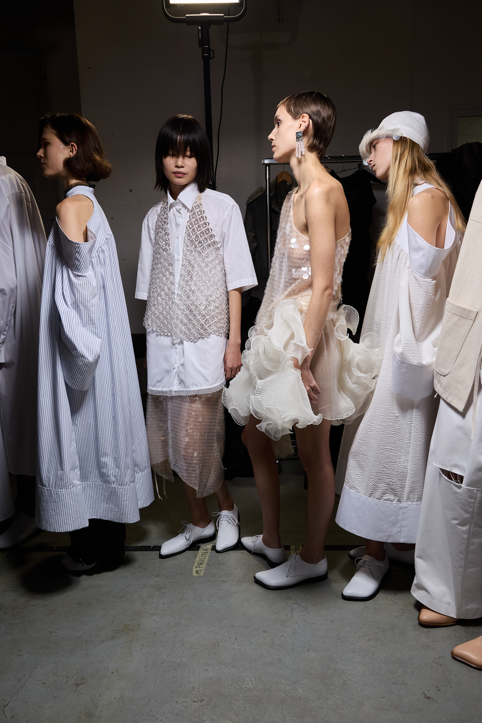 Niccolo Pasqualetti Spring 2025 Fashion Show Backstage