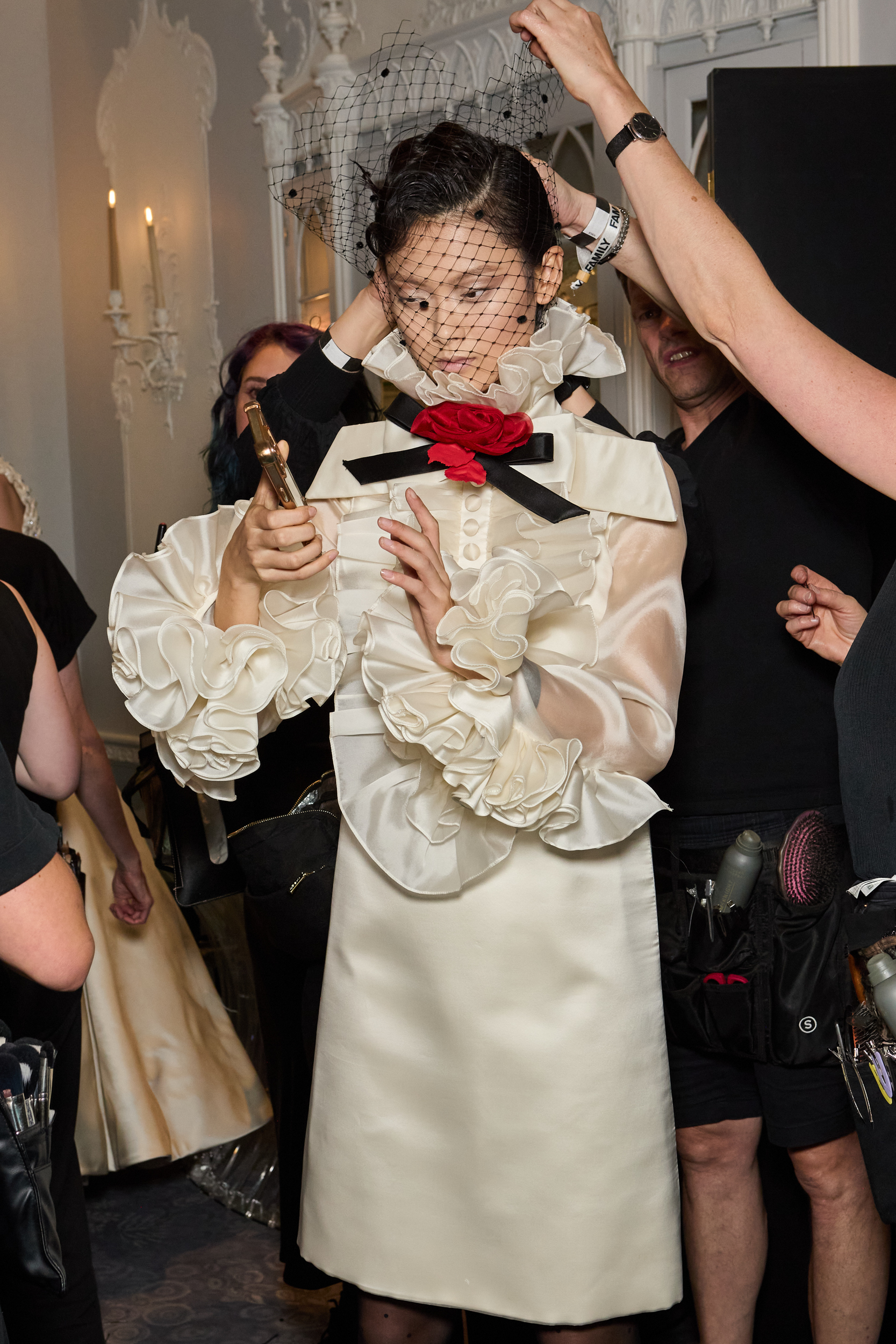 Richard Quinn Spring 2025 Fashion Show Backstage