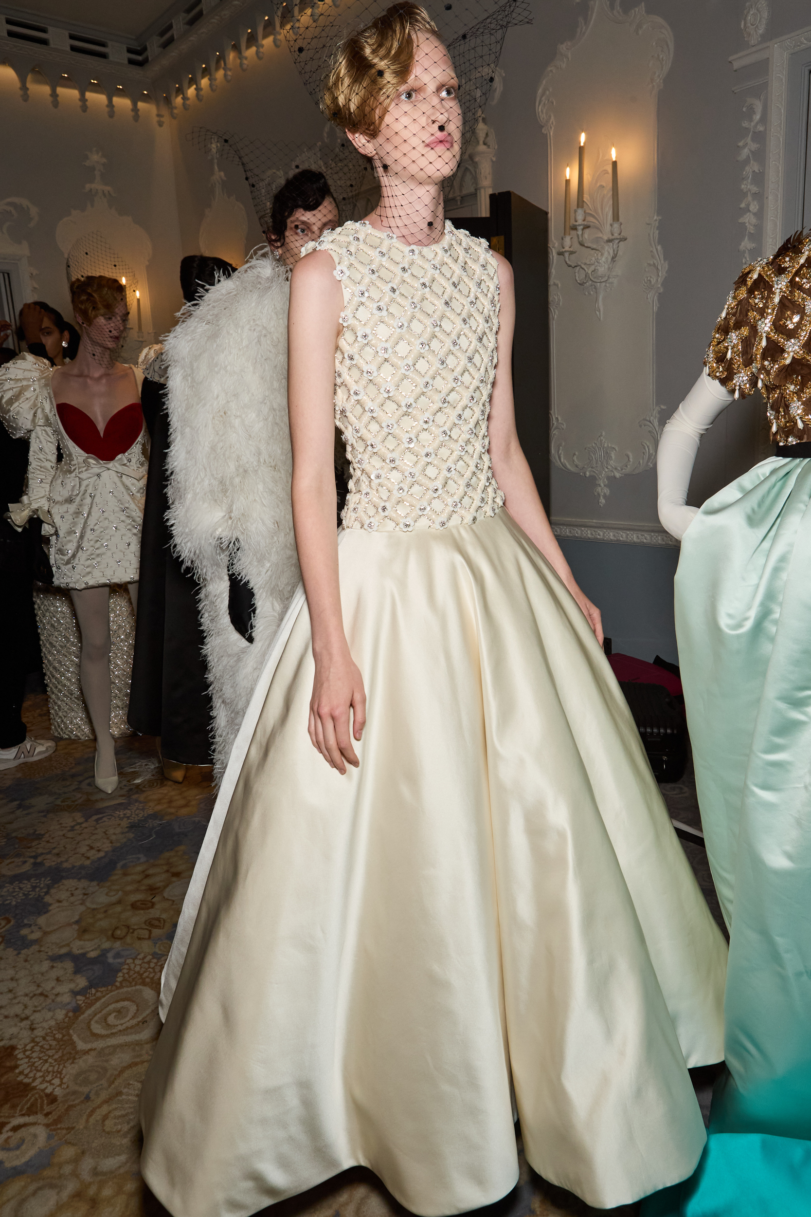 Richard Quinn Spring 2025 Fashion Show Backstage