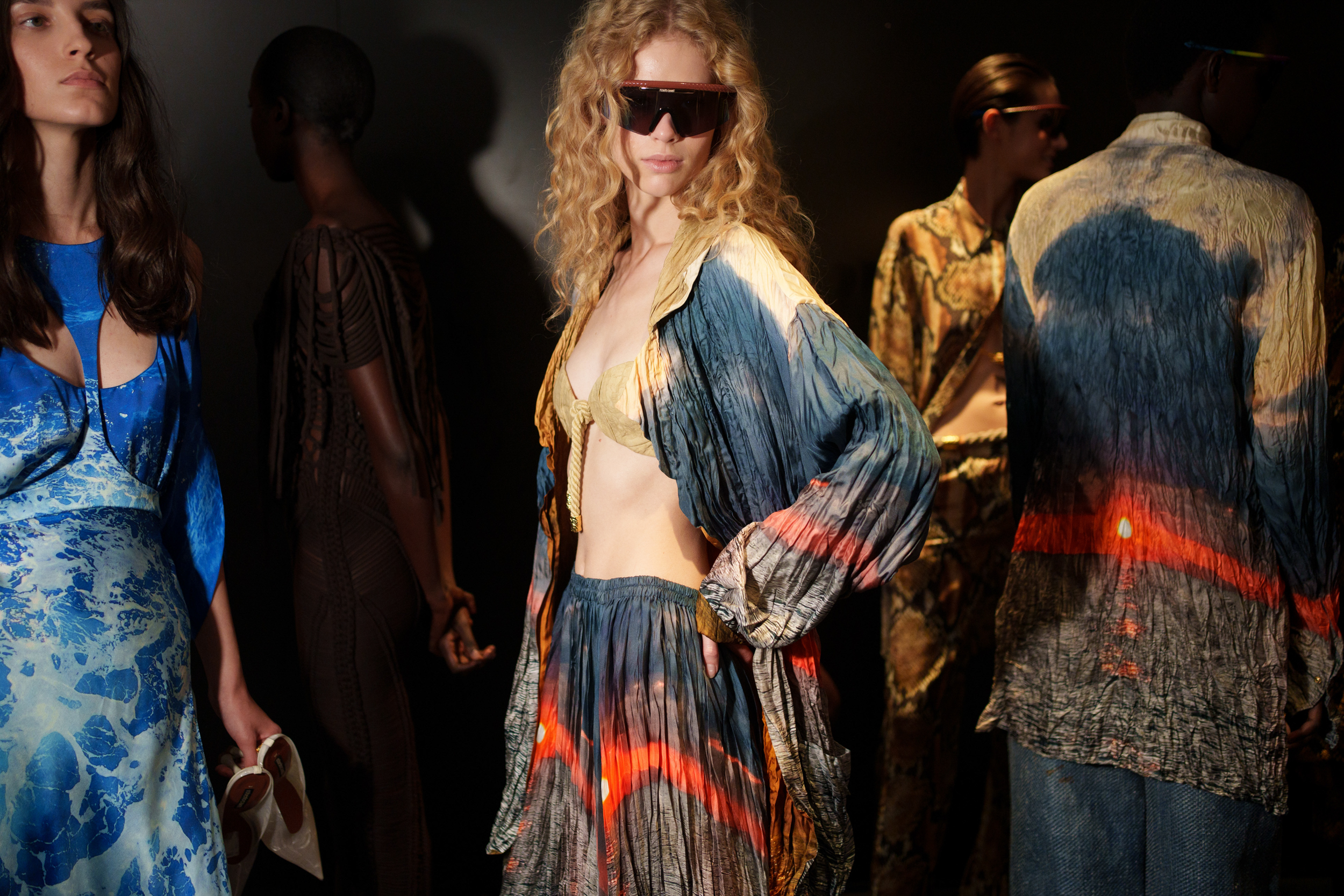 Roberto Cavalli Spring 2025 Fashion Show Backstage