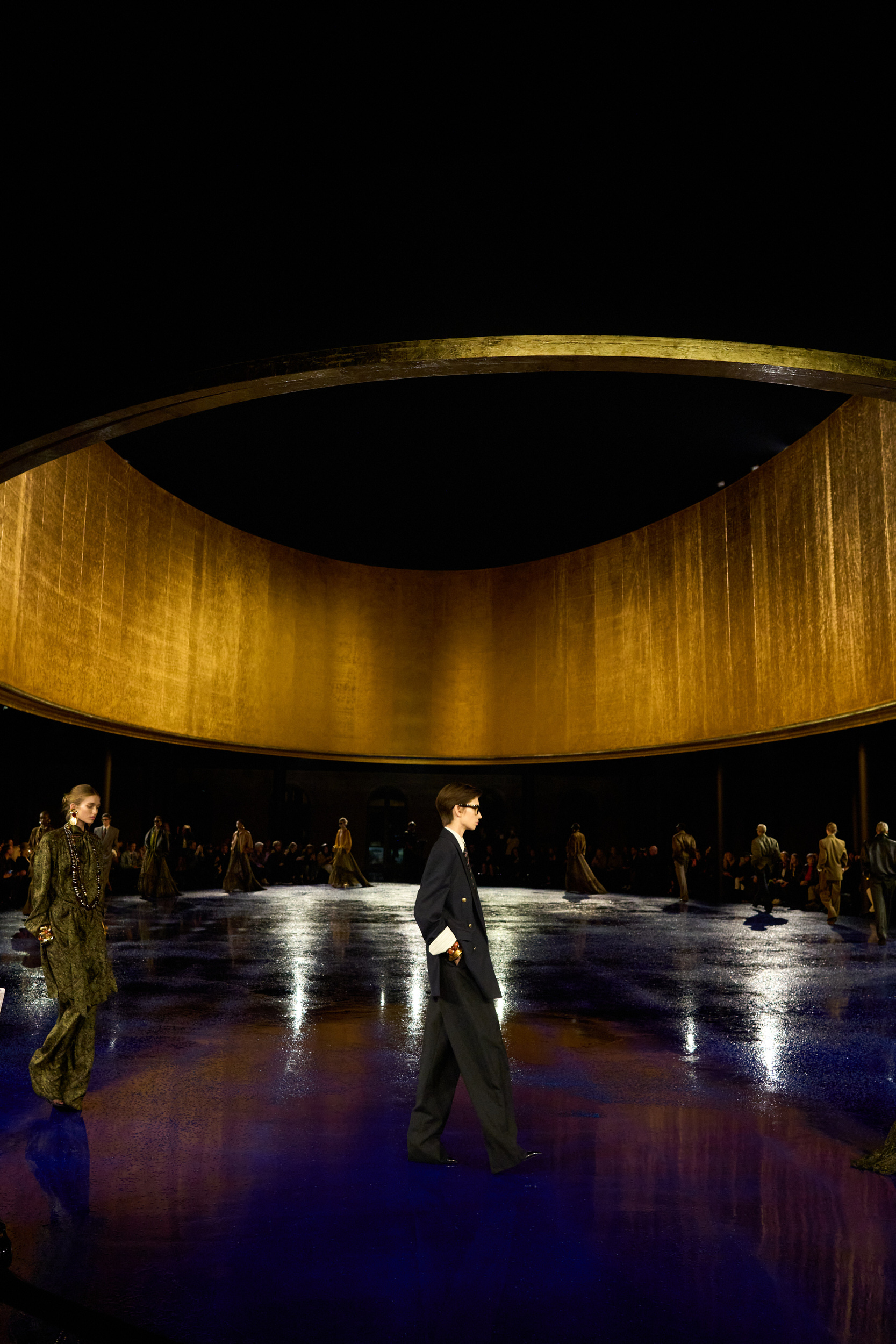 Saint Laurent Spring 2025 Fashion Show Atmosphere