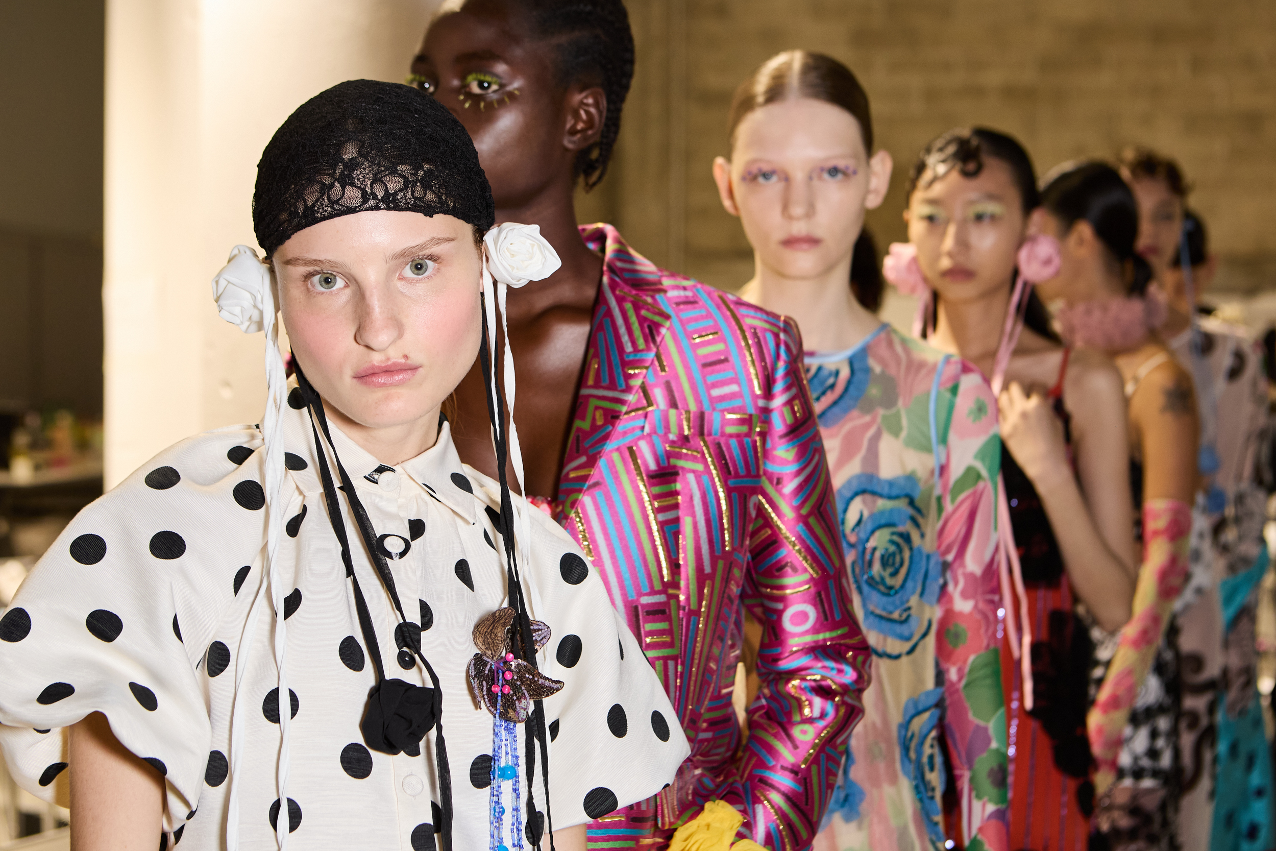 Shuting Qiu Spring 2025 Fashion Show Backstage