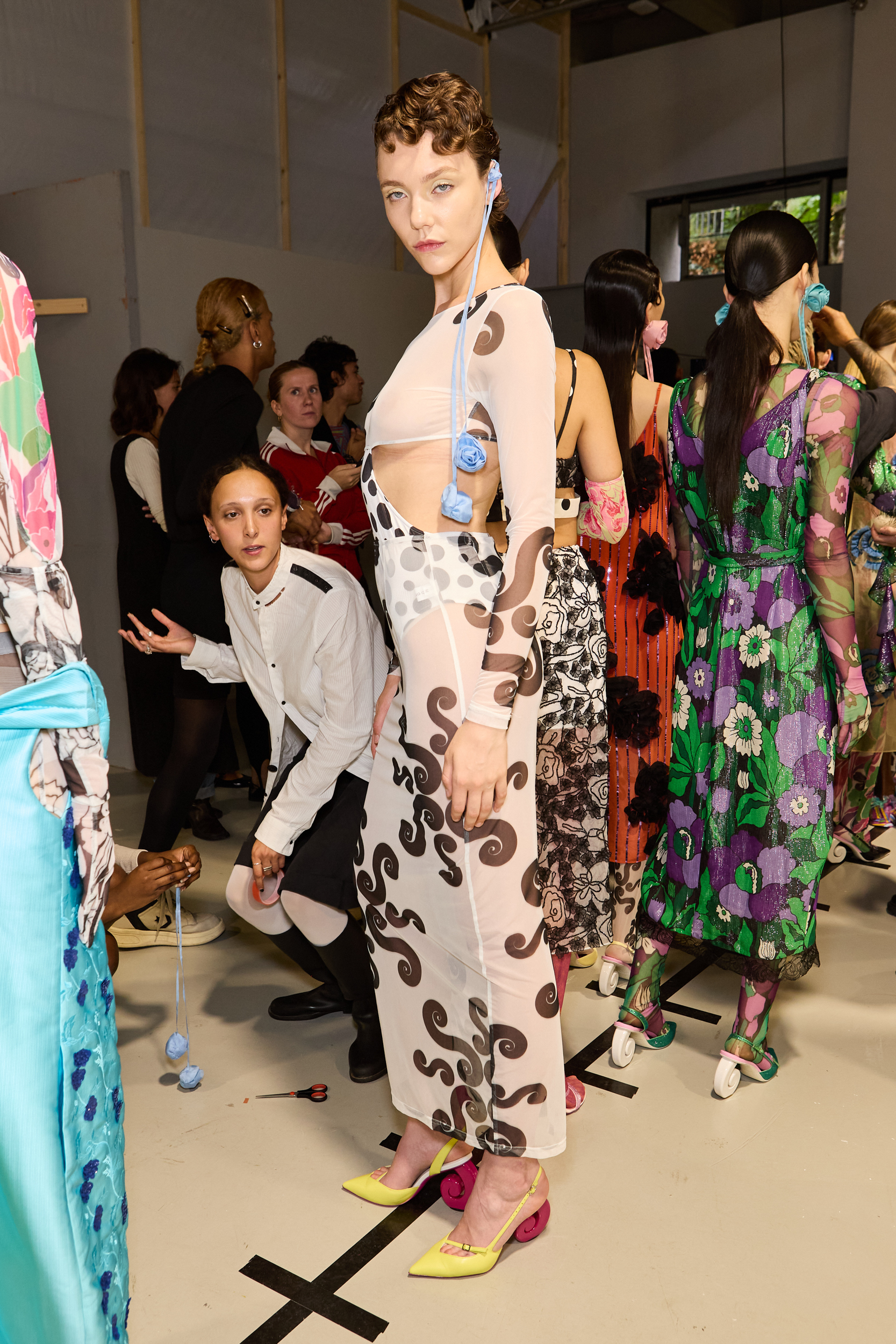 Shuting Qiu Spring 2025 Fashion Show Backstage