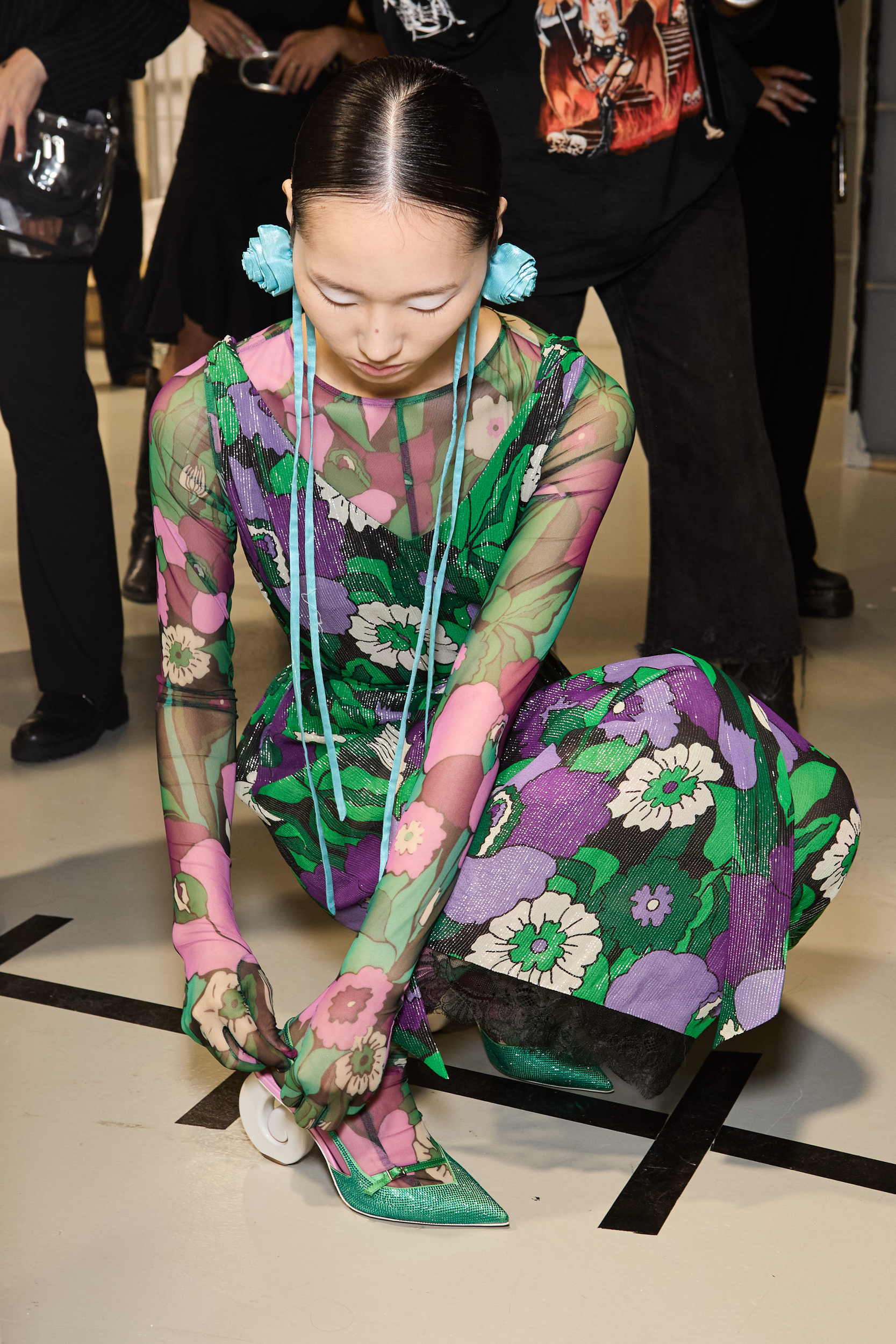 Shuting Qiu Spring 2025 Fashion Show Backstage