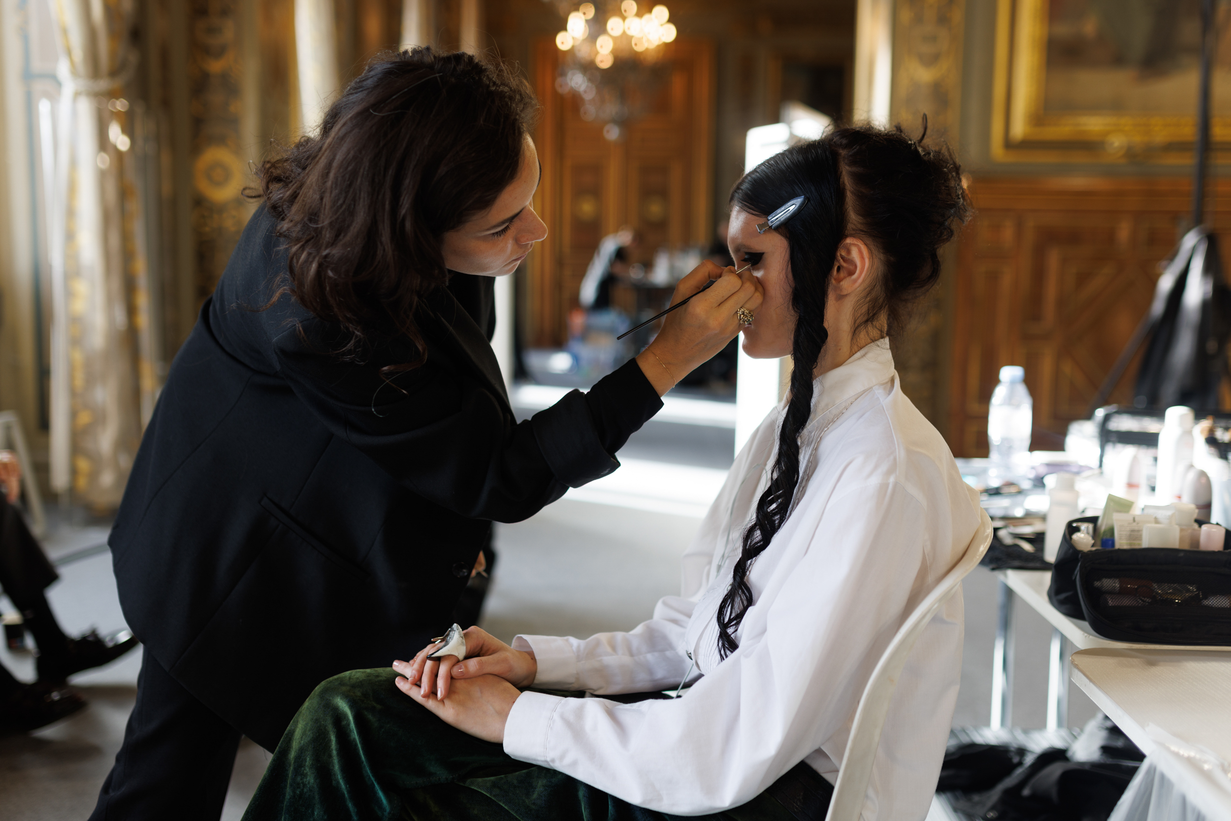 Yohji Yamamoto Spring 2025 Fashion Show Backstage