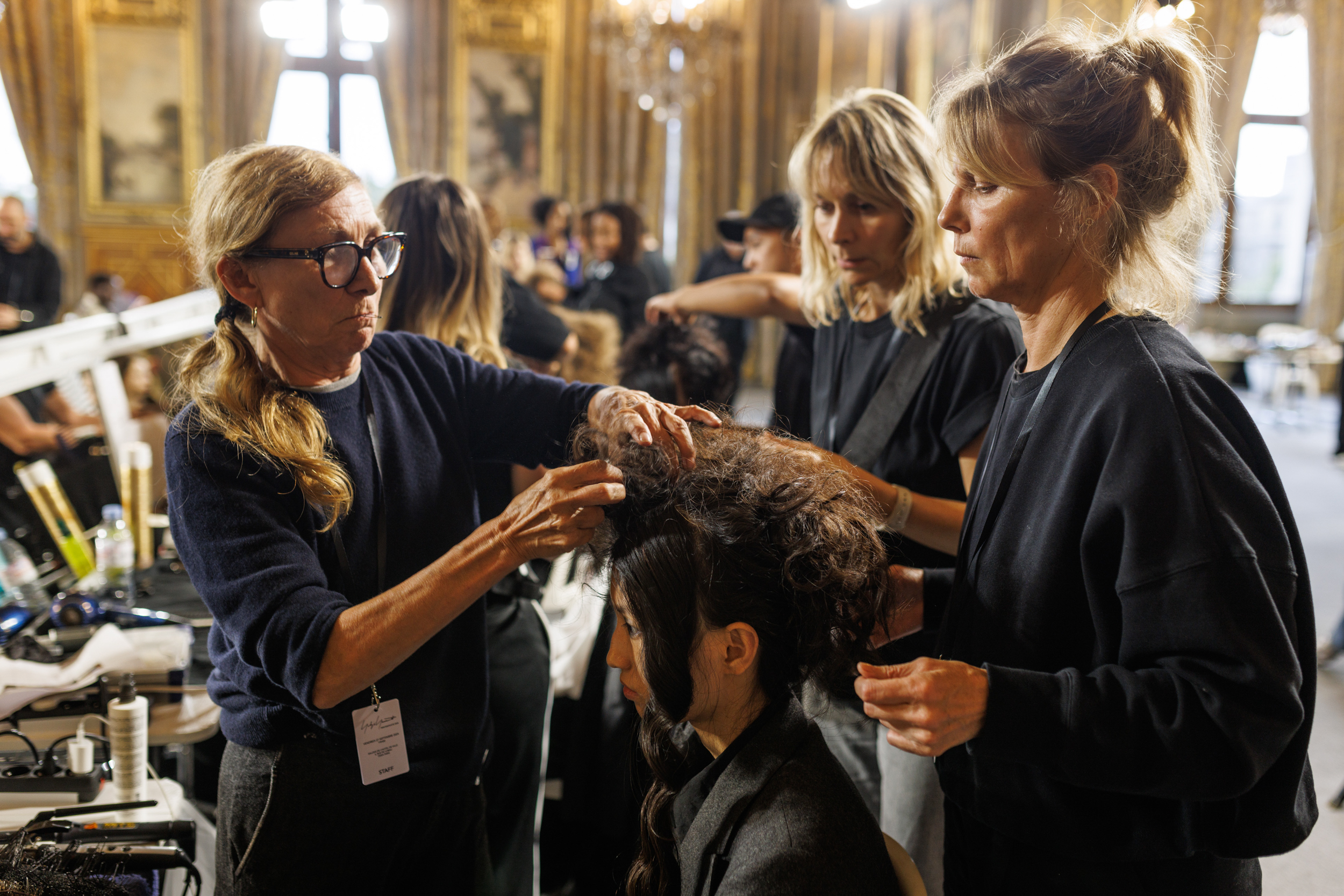 Yohji Yamamoto Spring 2025 Fashion Show Backstage