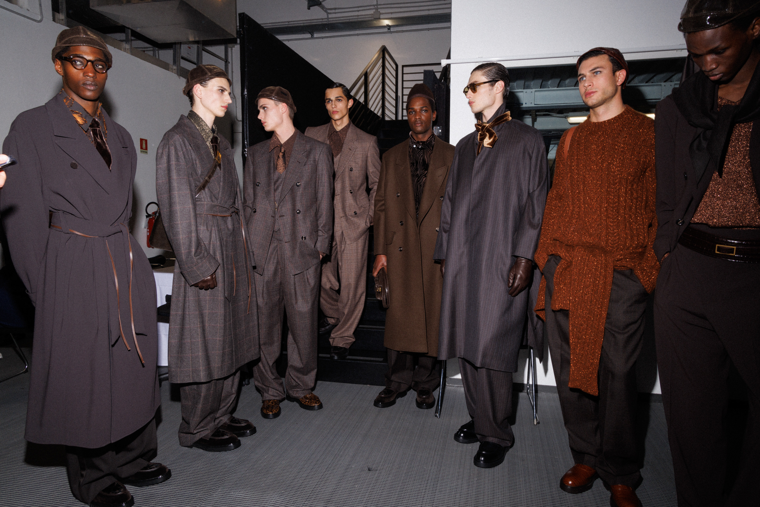 Emporio Armani Fall 2025 Men’s Fashion Show Backstage