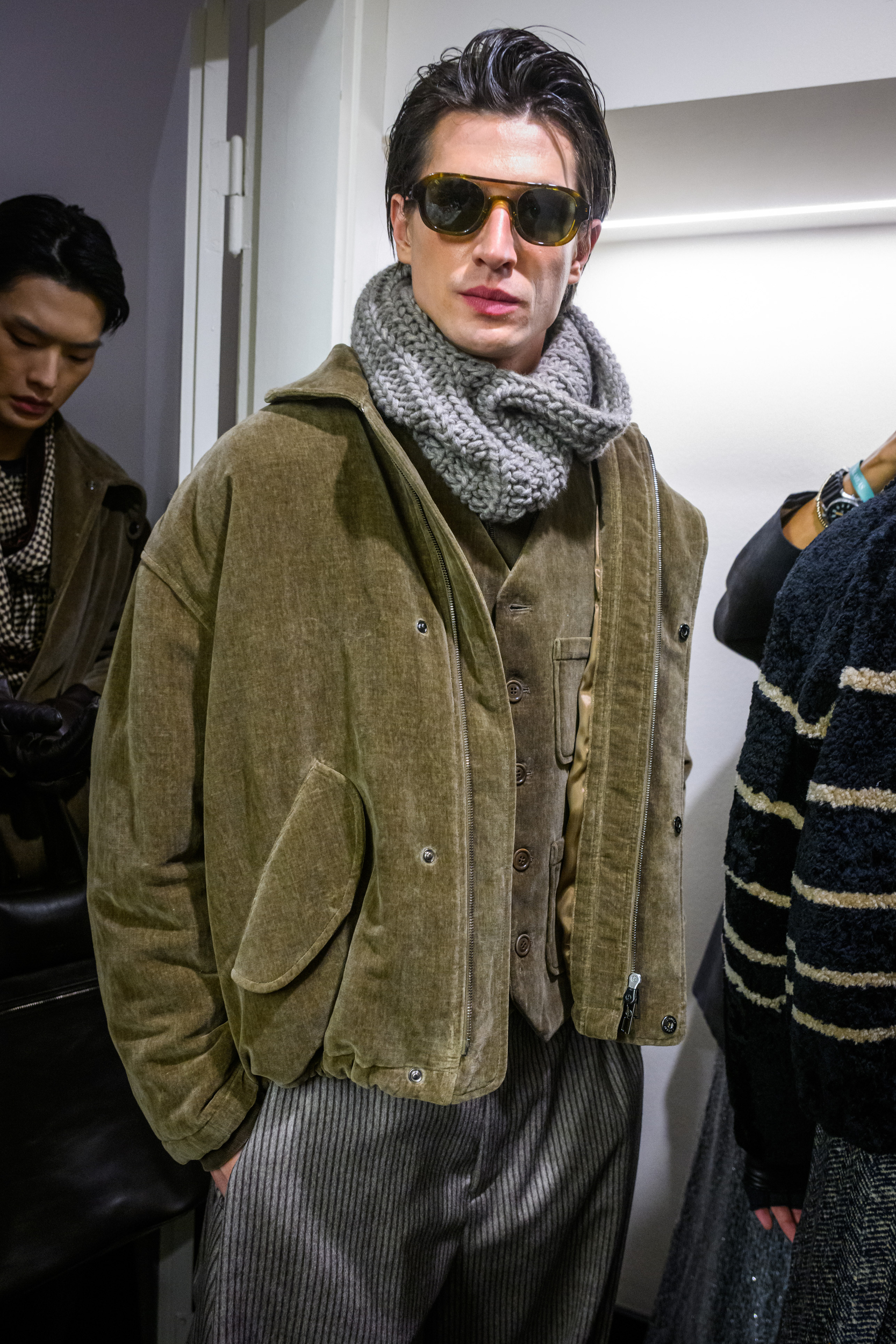 Giorgio Armani Fall 2025 Men’s Fashion Show Backstage