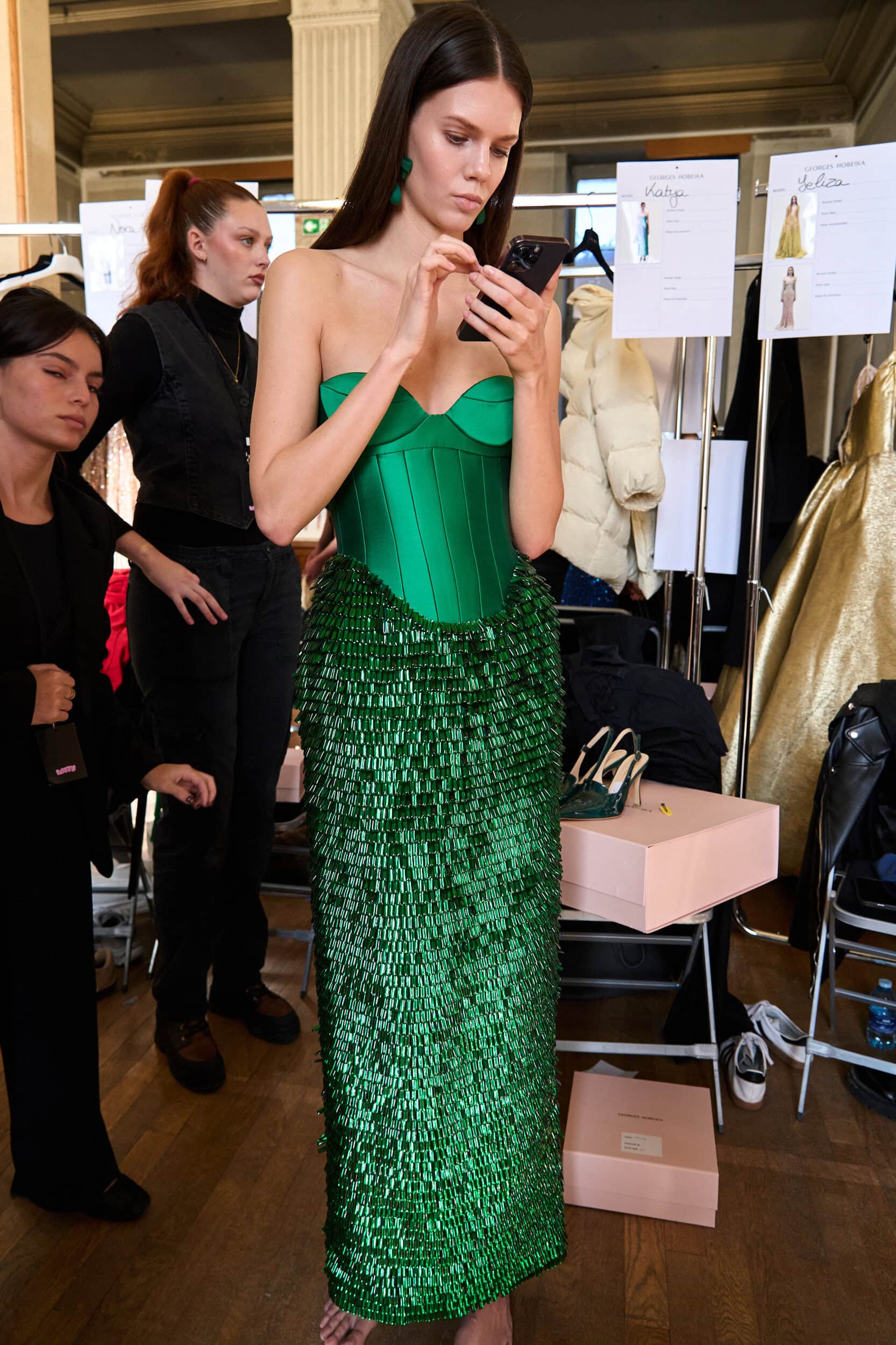 Georges Hobeika Spring 2025 Couture Fashion Show Backstage