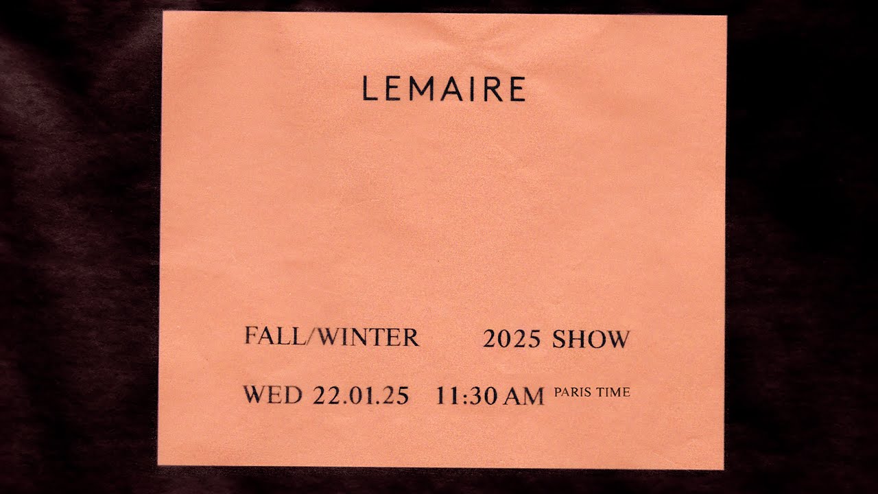 Watch Lemaire's Fall 2025 Men's Fashion Show