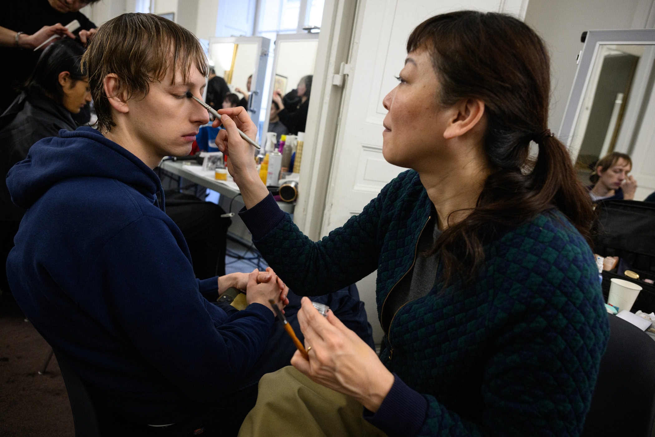 White Mountaineering Fall 2025 Men’s Fashion Show Backstage