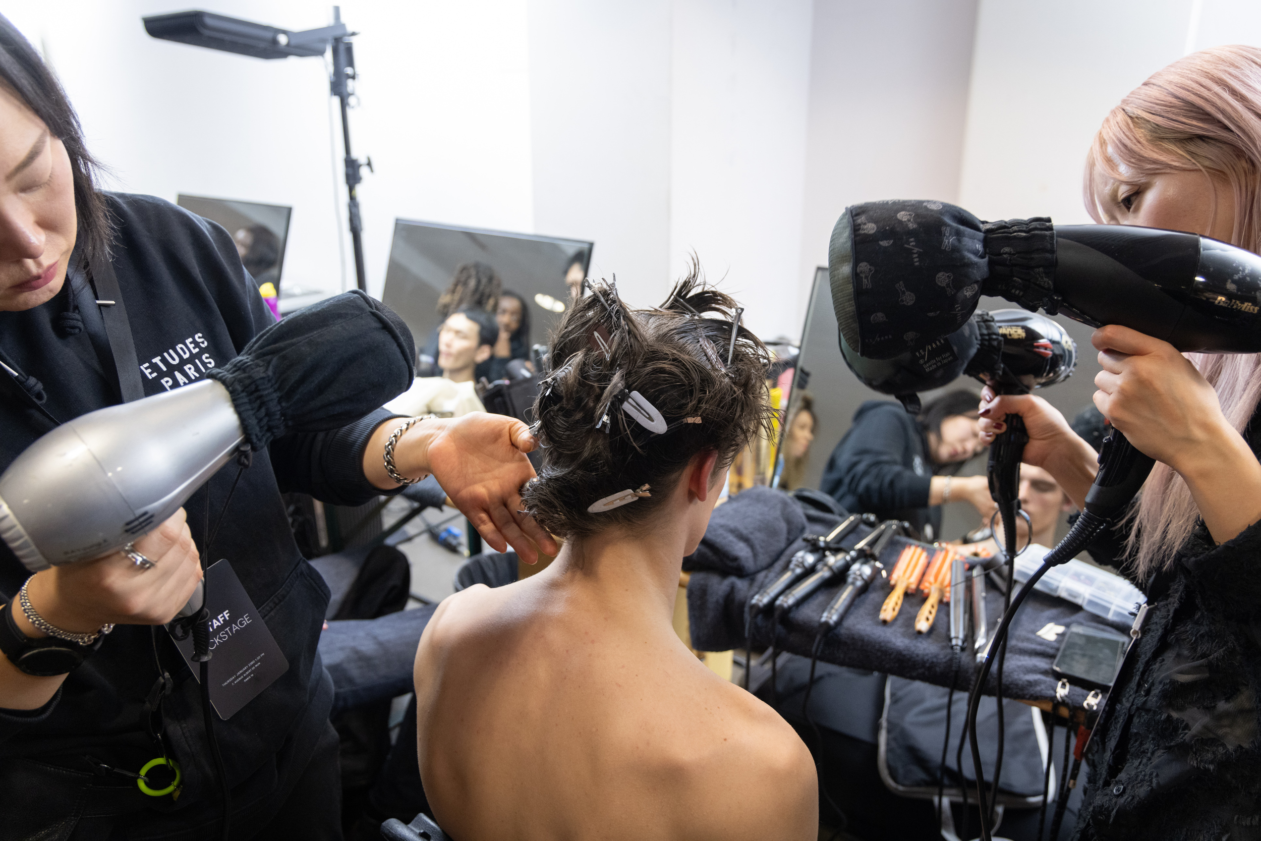 Sean Suen Fall 2025 Men’s Fashion Show Backstage