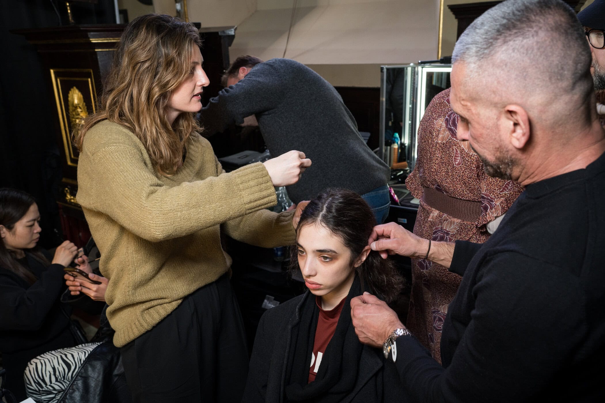 Bora Aksu Fall 2025 Fashion Show Backstage