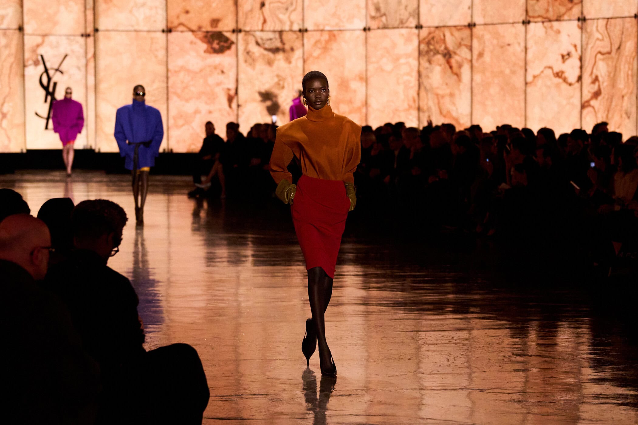 Saint Laurent Fall 2025 Fashion Show Atmosphere