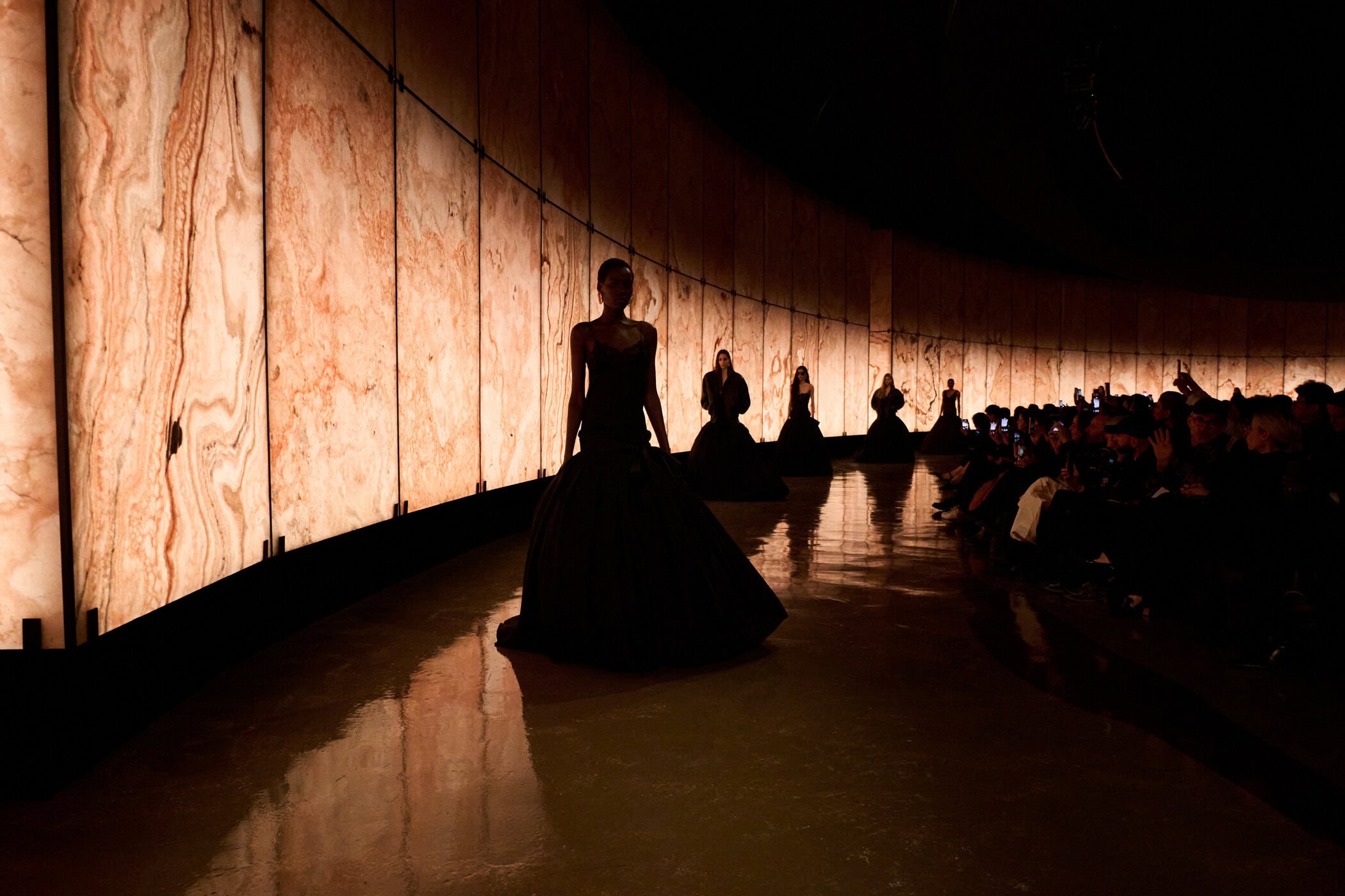 Saint Laurent Fall 2025 Fashion Show Atmosphere