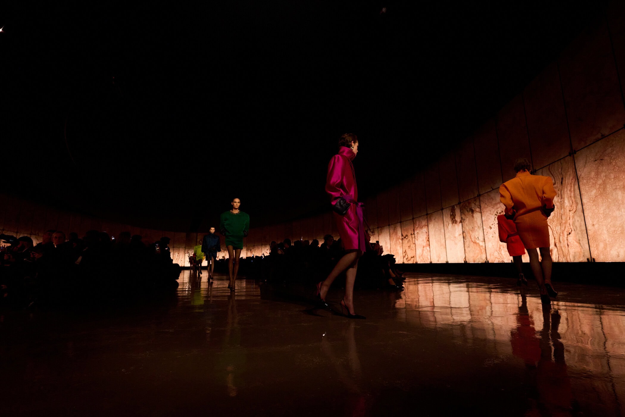 Saint Laurent Fall 2025 Fashion Show Atmosphere