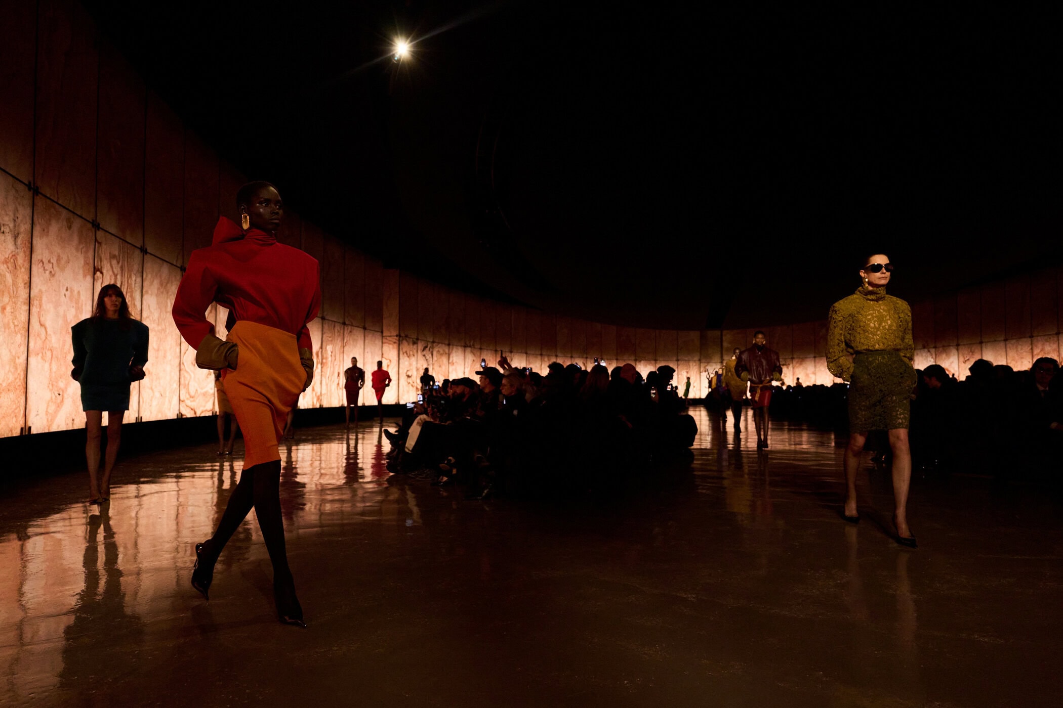 Saint Laurent Fall 2025 Fashion Show Atmosphere